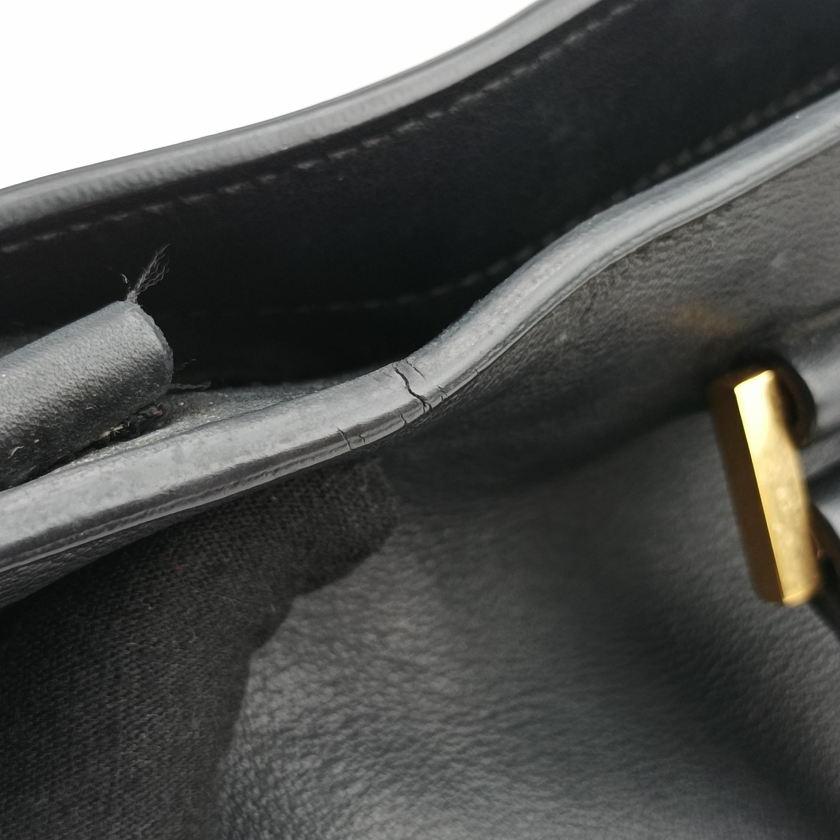 Vintage Yves Saint Laurent Y Ligne Petit Cabas Black Leather 311210 shoulderbag | stylenewstar