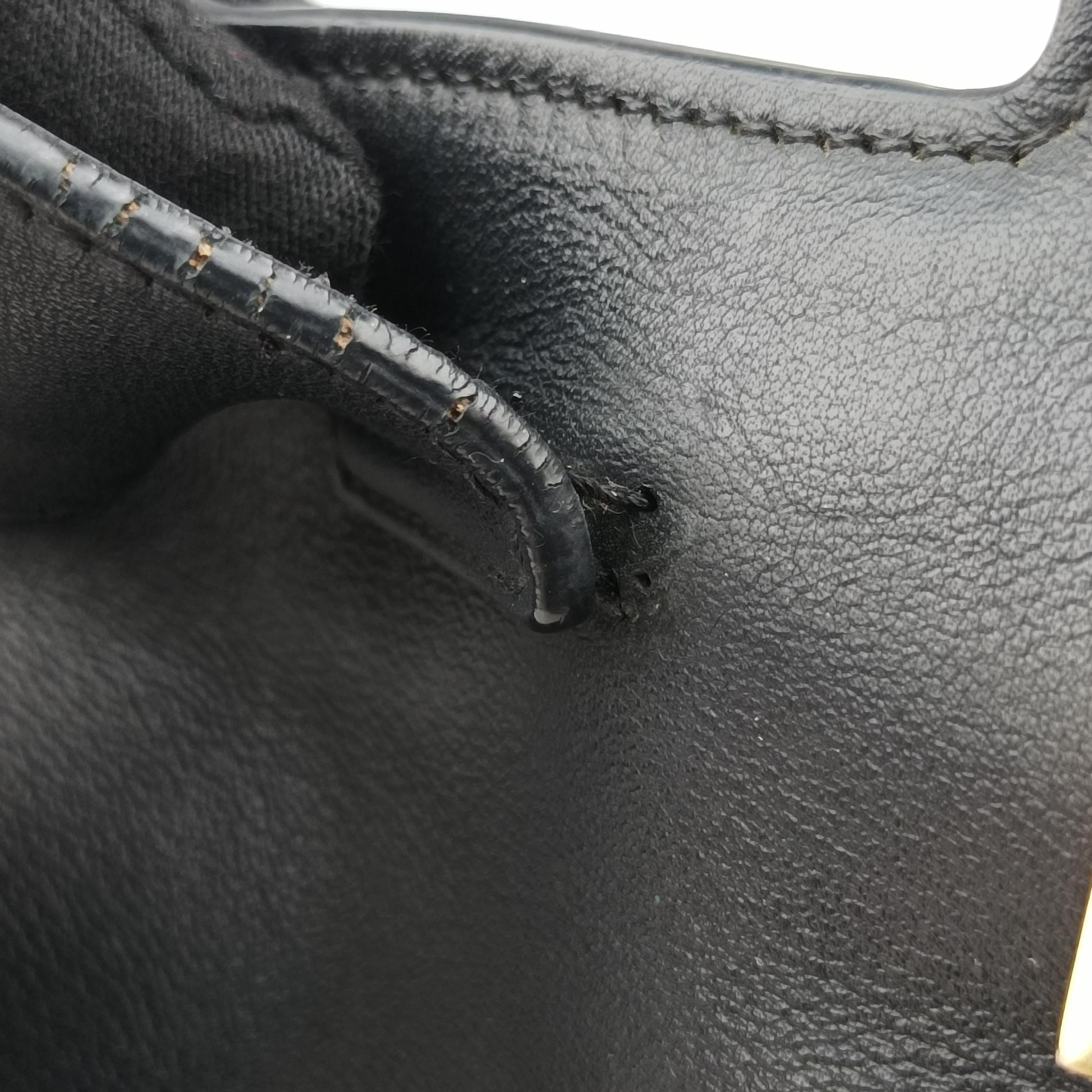 Vintage Yves Saint Laurent Y Ligne Petit Cabas Black Leather 311210 shoulderbag | stylenewstar