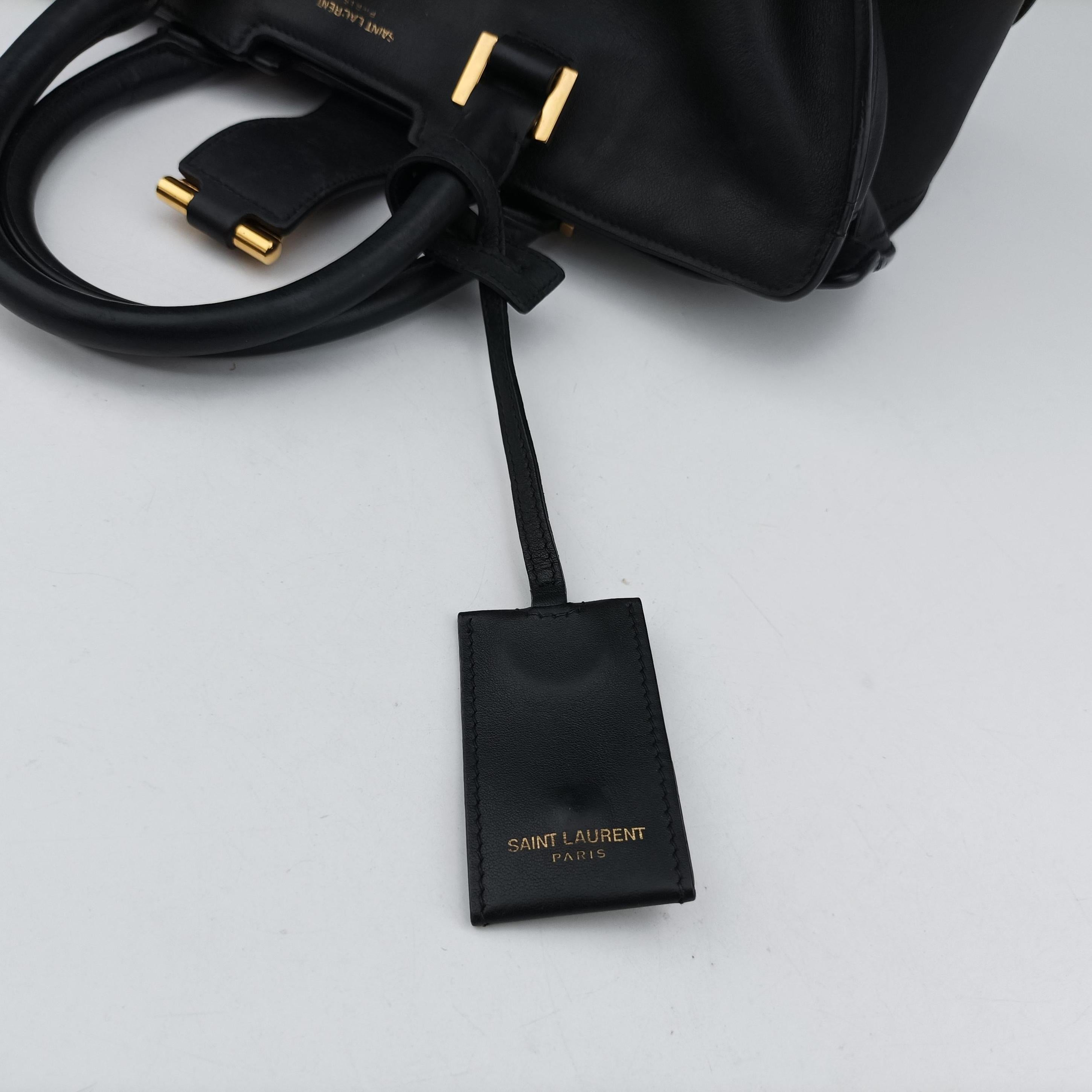 Vintage Yves Saint Laurent Y Ligne Petit Cabas Black Leather 311210 shoulderbag | stylenewstar