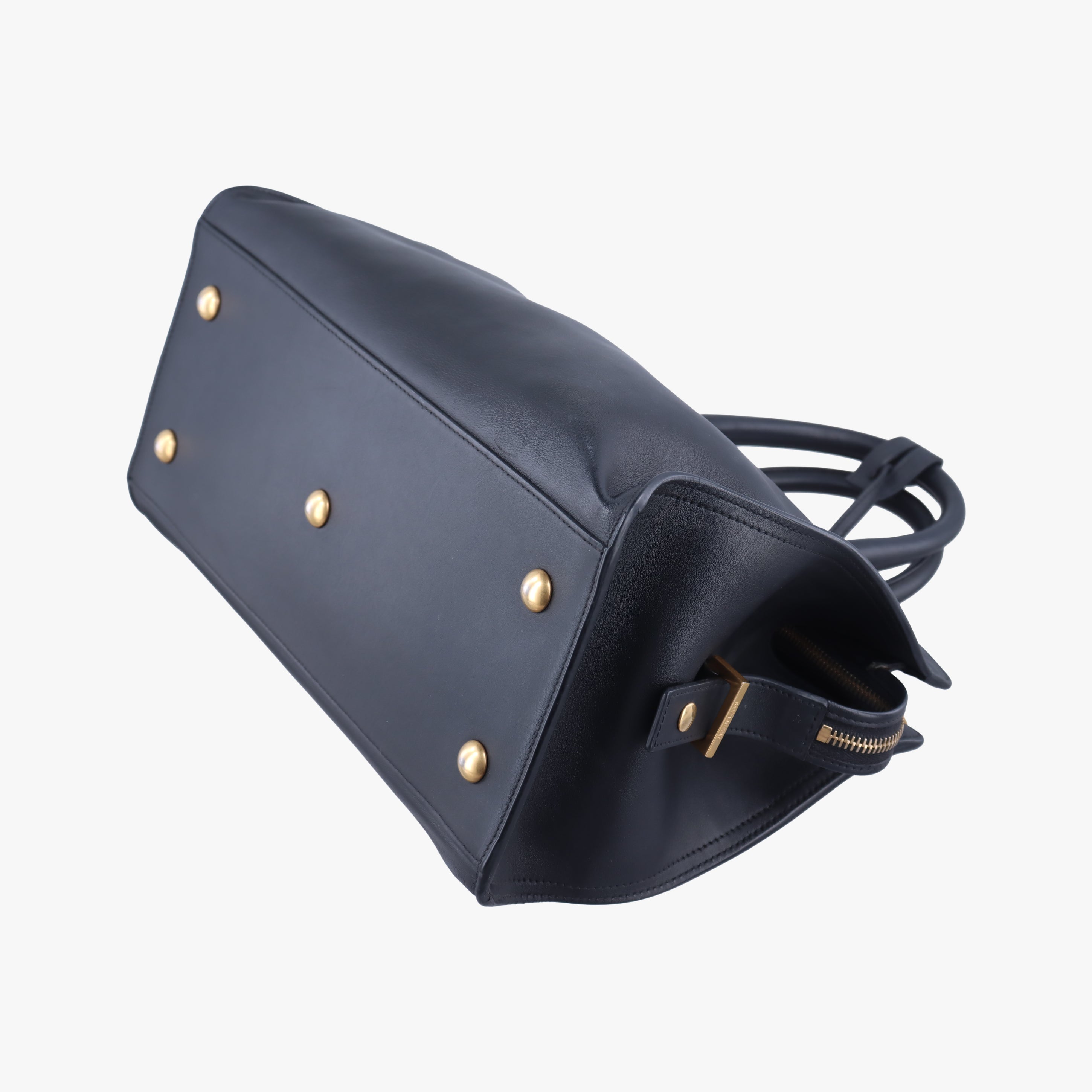 Vintage Yves Saint Laurent Y Ligne Petit Cabas Black Leather 311210 shoulderbag | stylenewstar