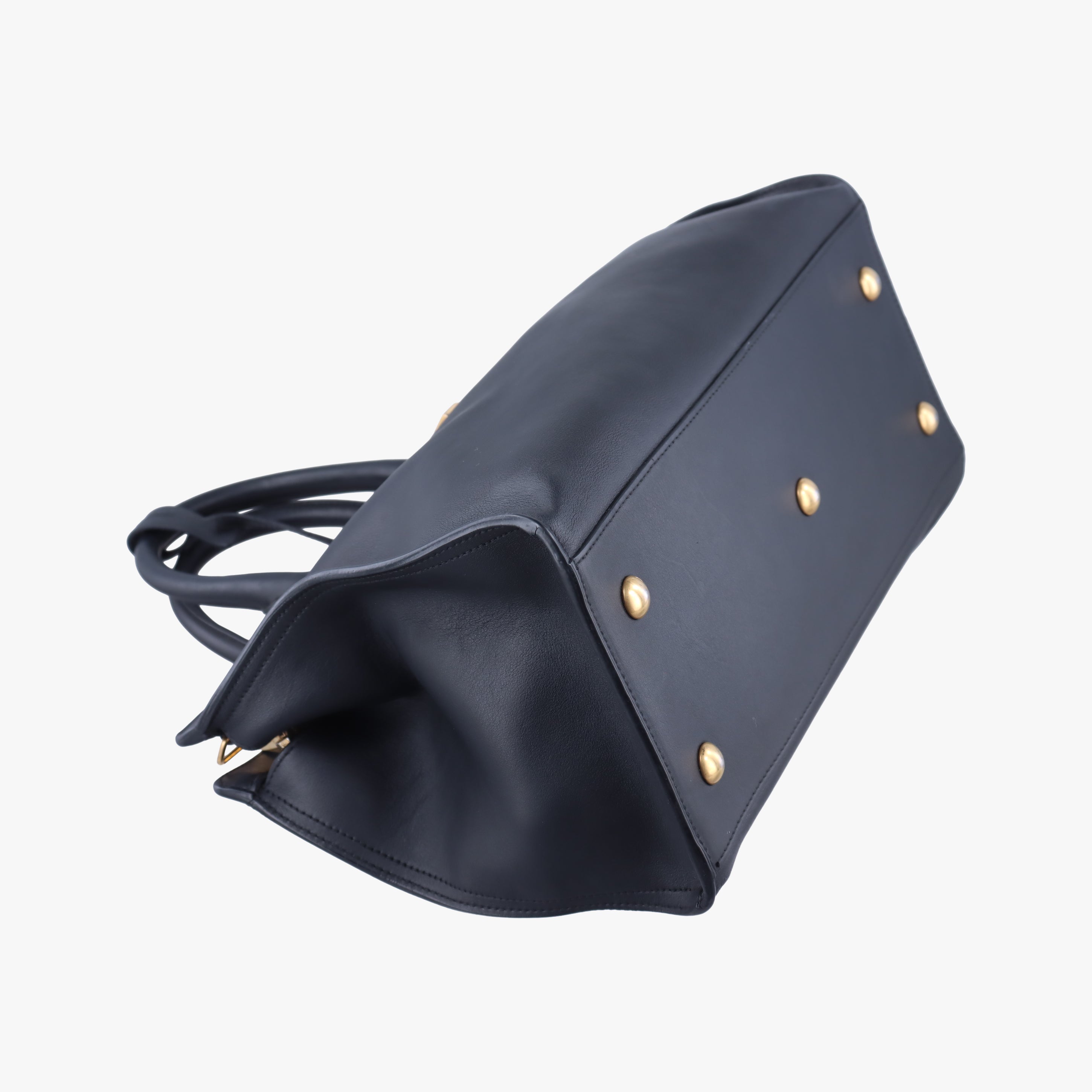 Vintage Yves Saint Laurent Y Ligne Petit Cabas Black Leather 311210 shoulderbag | stylenewstar