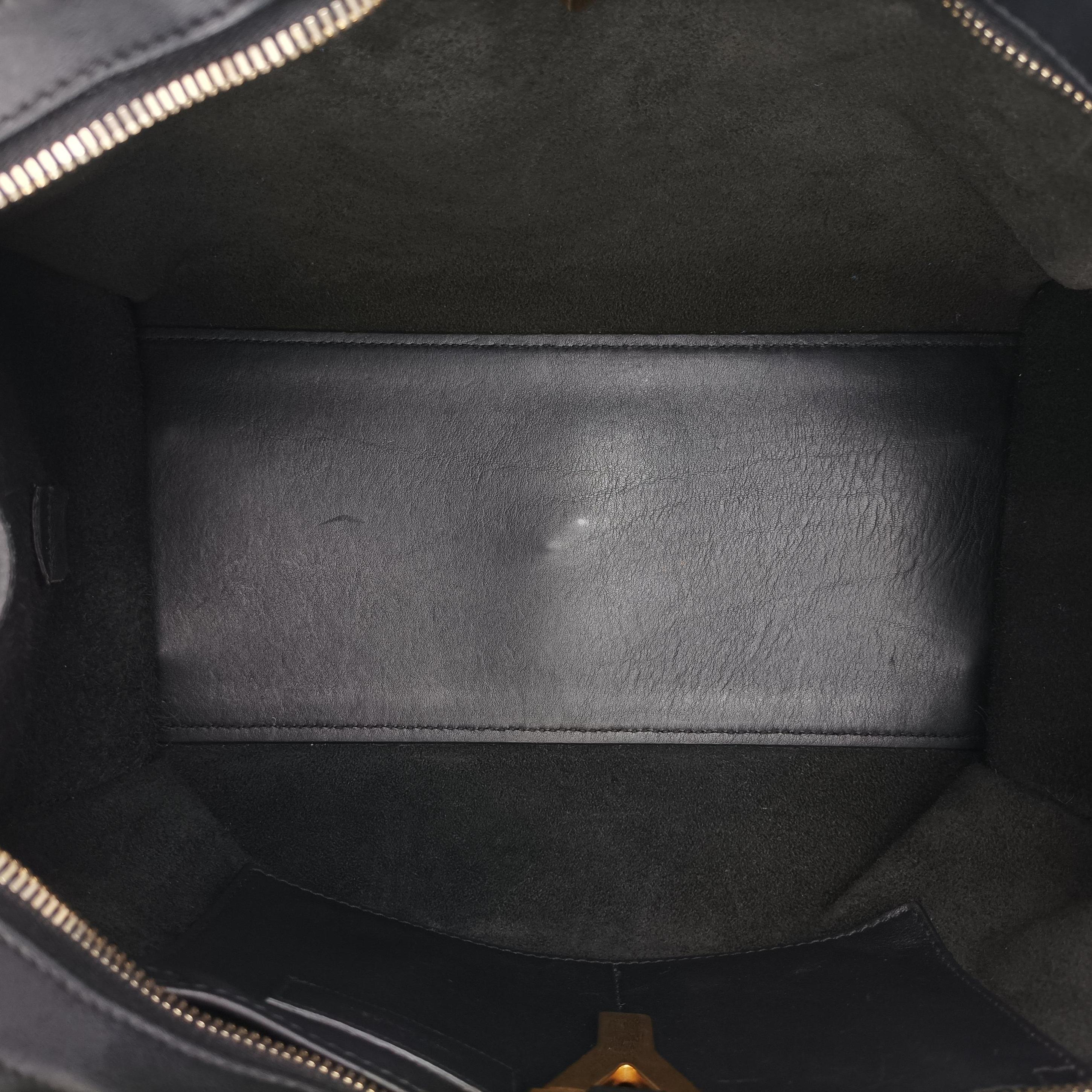 Vintage Yves Saint Laurent Y Ligne Petit Cabas Black Leather 311210 shoulderbag | stylenewstar