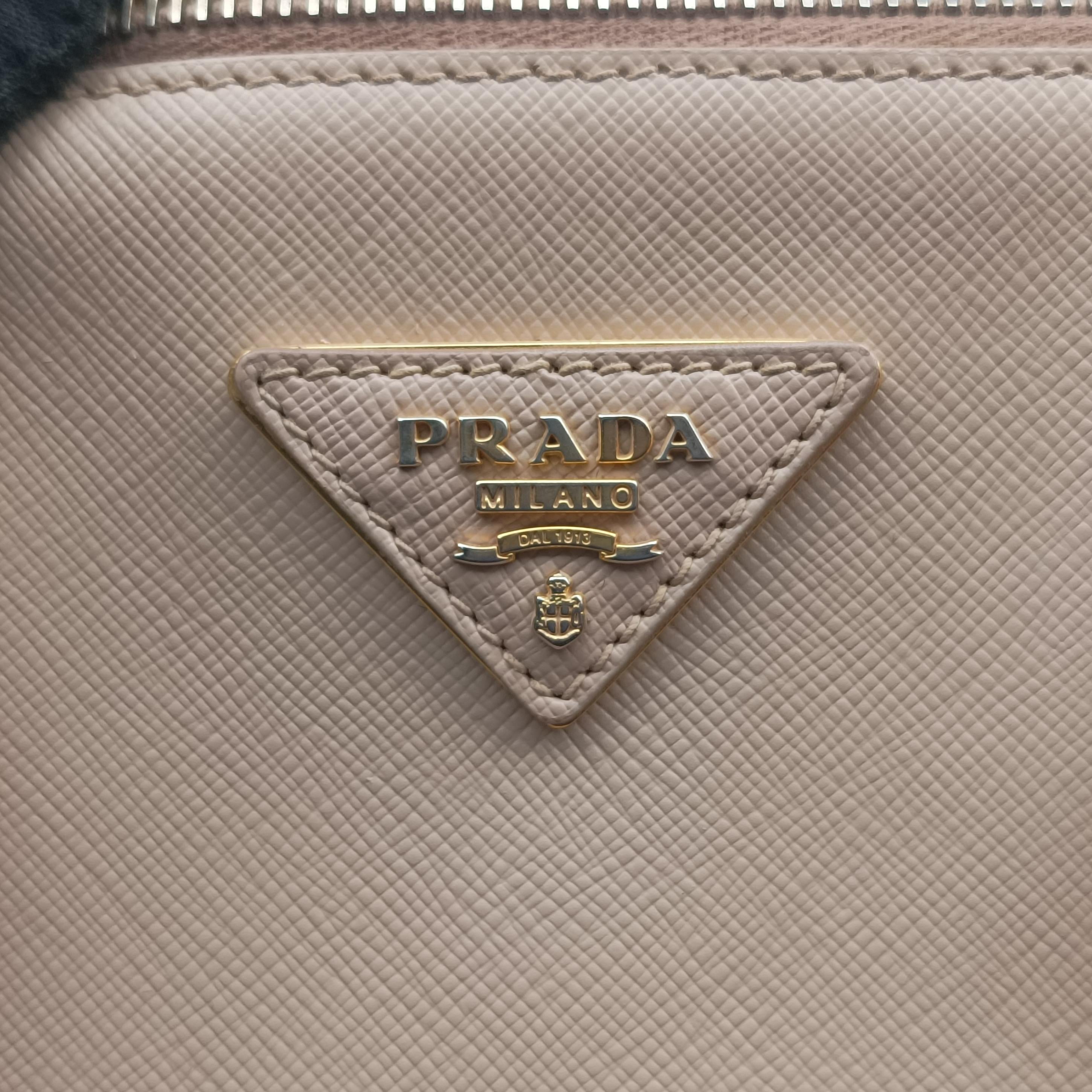 Pre-owned Prada Galleria Pink SAFFIANO Leather BN2274 shoulderbag | stylenewstar