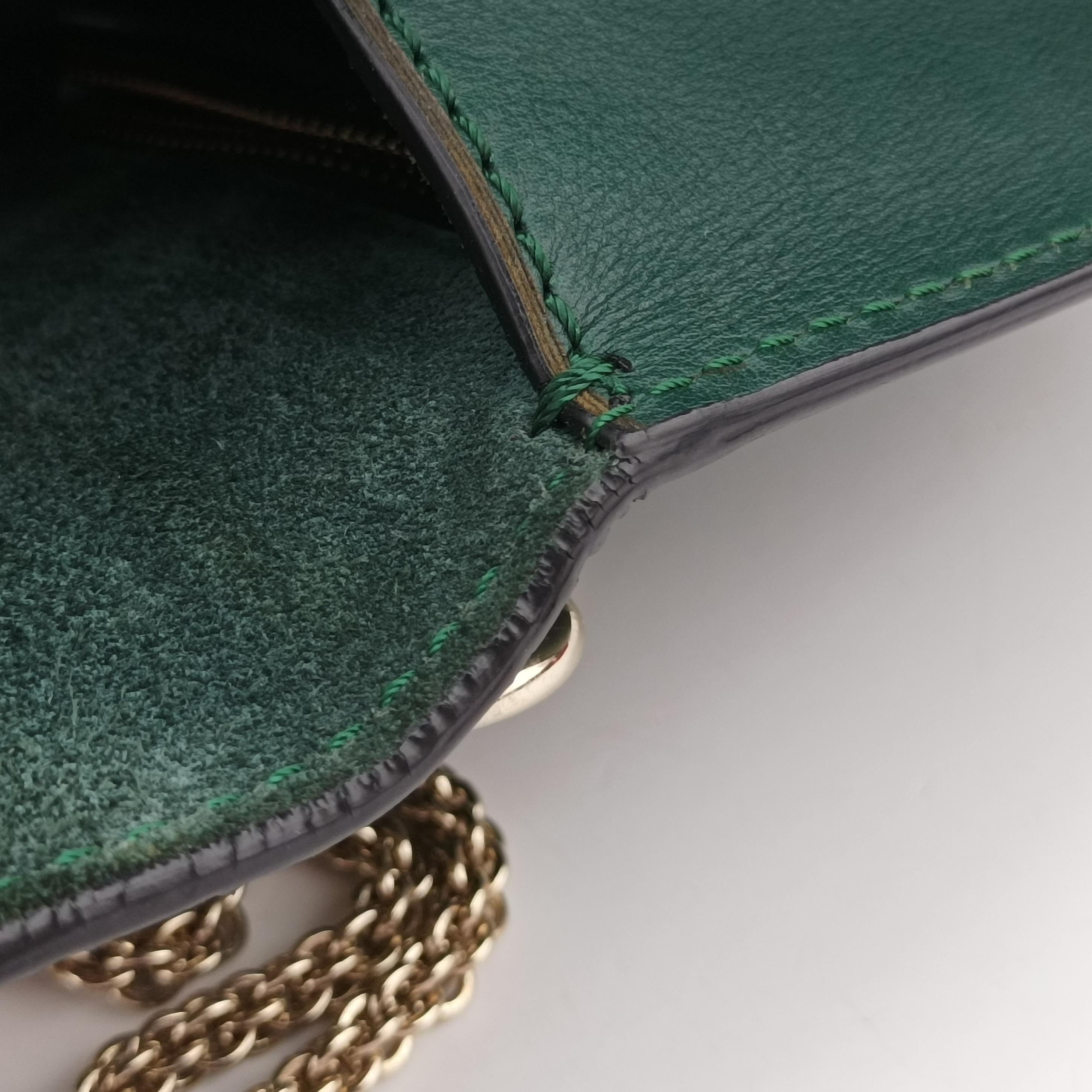 Pre-owned Valentino Rockstud Glam Rock Green leather  shoulderbag | stylenewstar