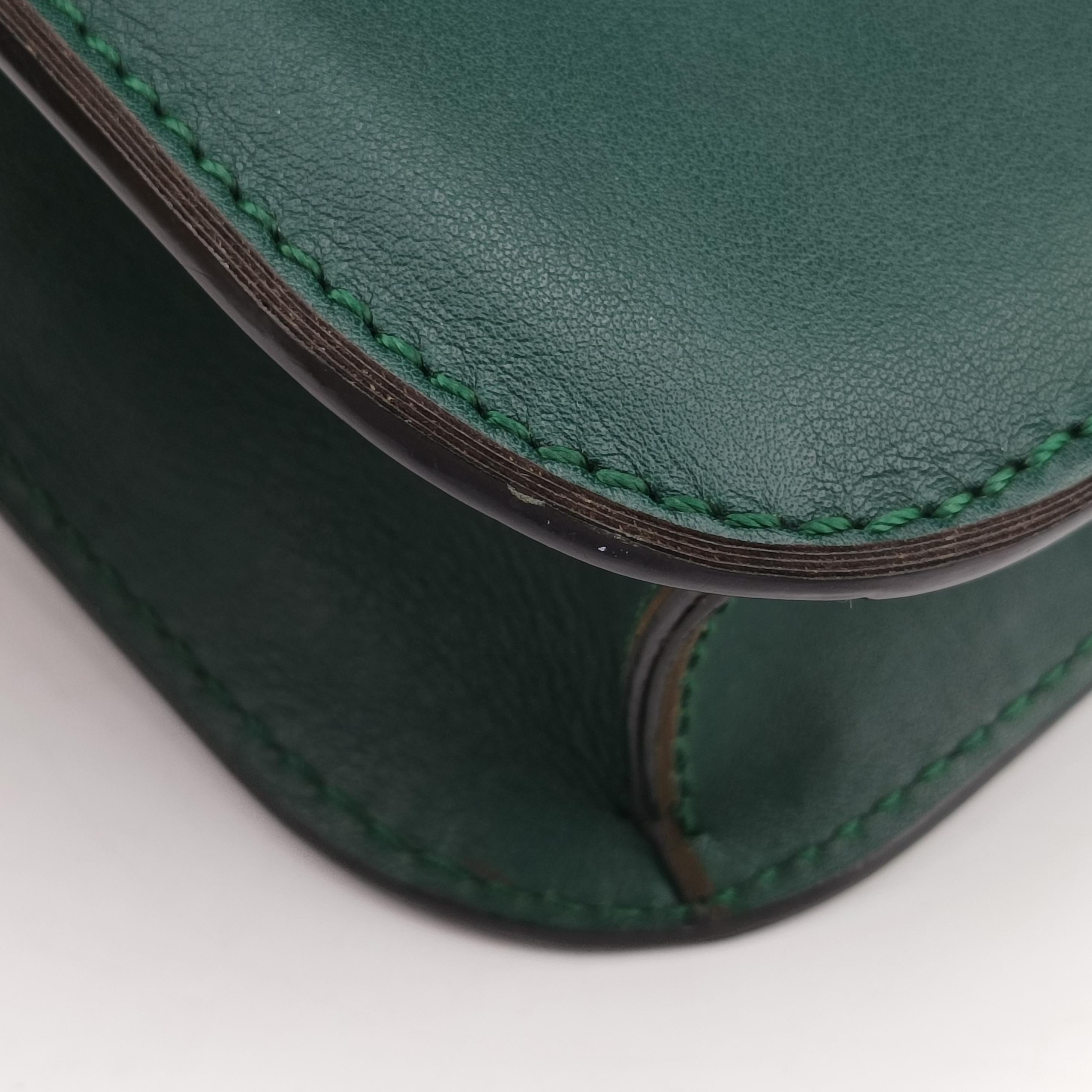 Pre-owned Valentino Rockstud Glam Rock Green leather  shoulderbag | stylenewstar
