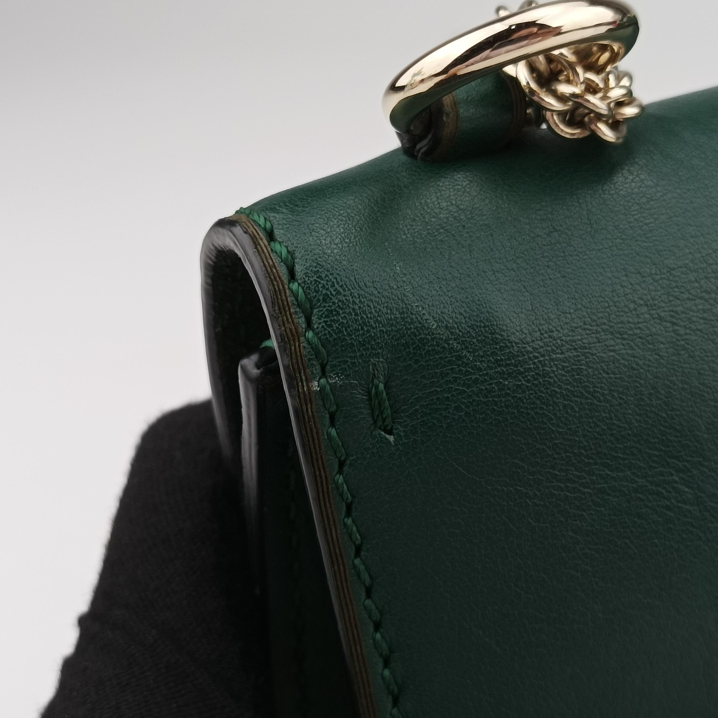 Pre-owned Valentino Rockstud Glam Rock Green leather  shoulderbag | stylenewstar