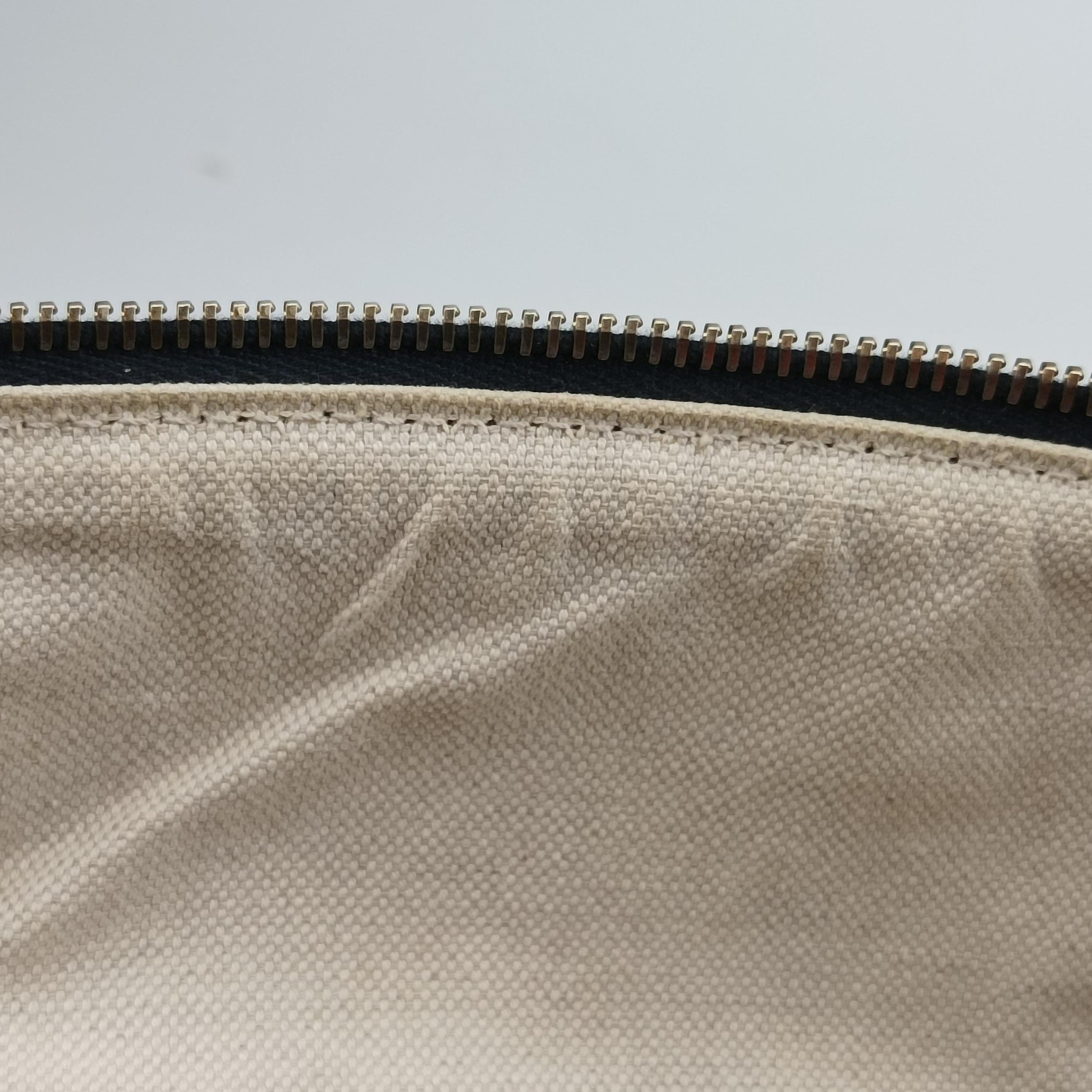 Vintage Gucci Sherry Line navy×red×beige canvas×leather 269876 handbag | stylenewstar