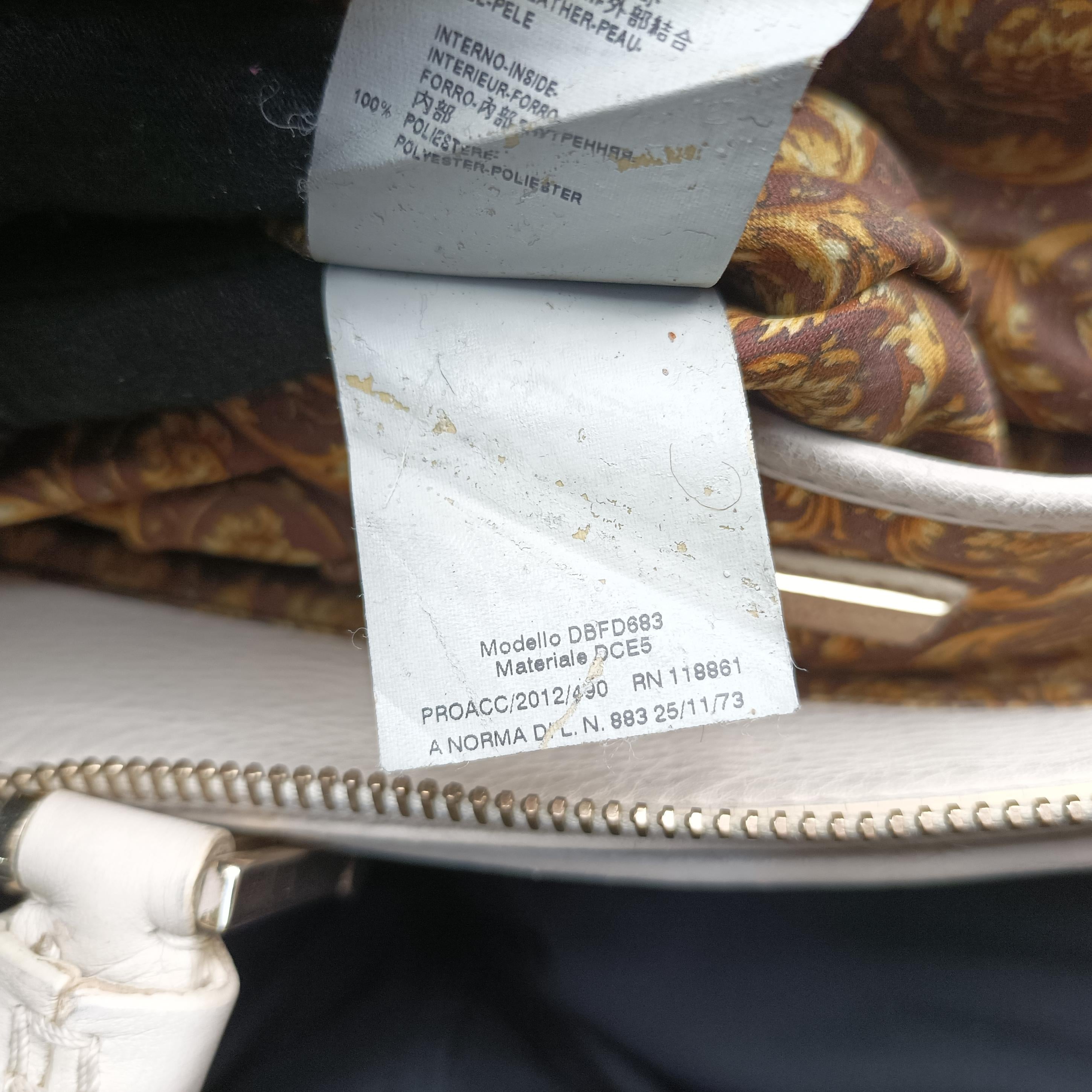 Pre-owned VERSACE Medusa White Leather  handbag | stylenewstar