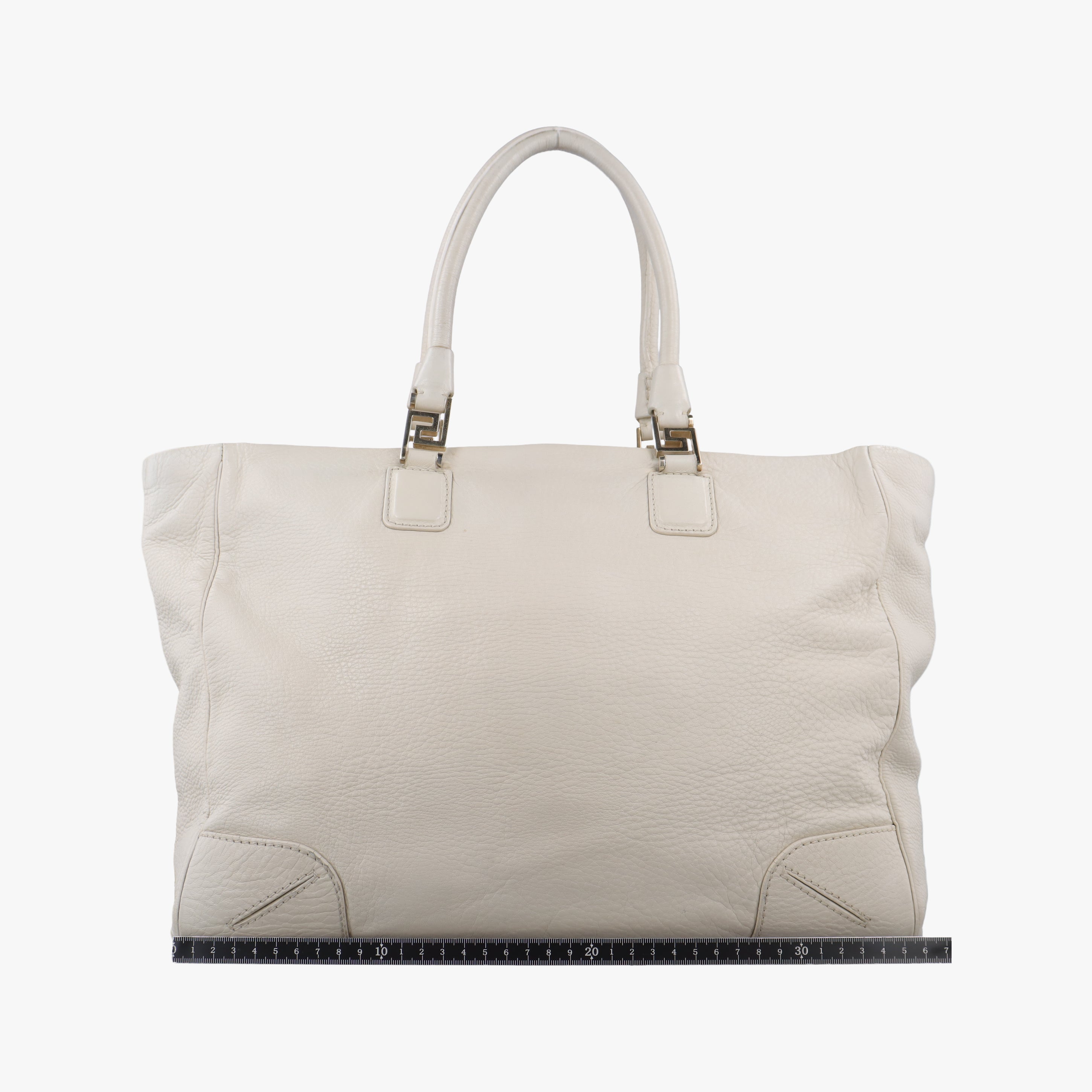 Pre-owned VERSACE Medusa White Leather  handbag | stylenewstar