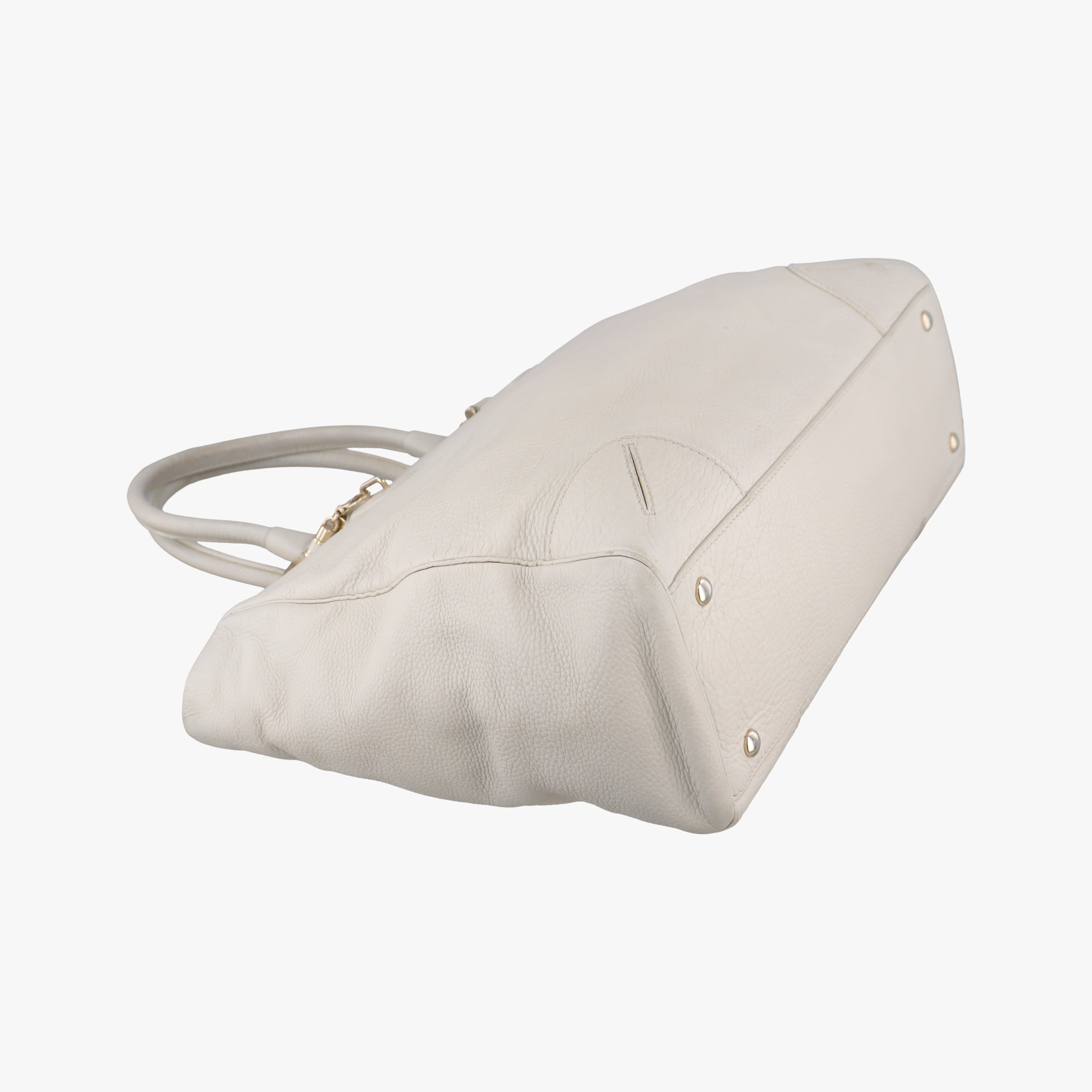 Pre-owned VERSACE Medusa White Leather  handbag | stylenewstar