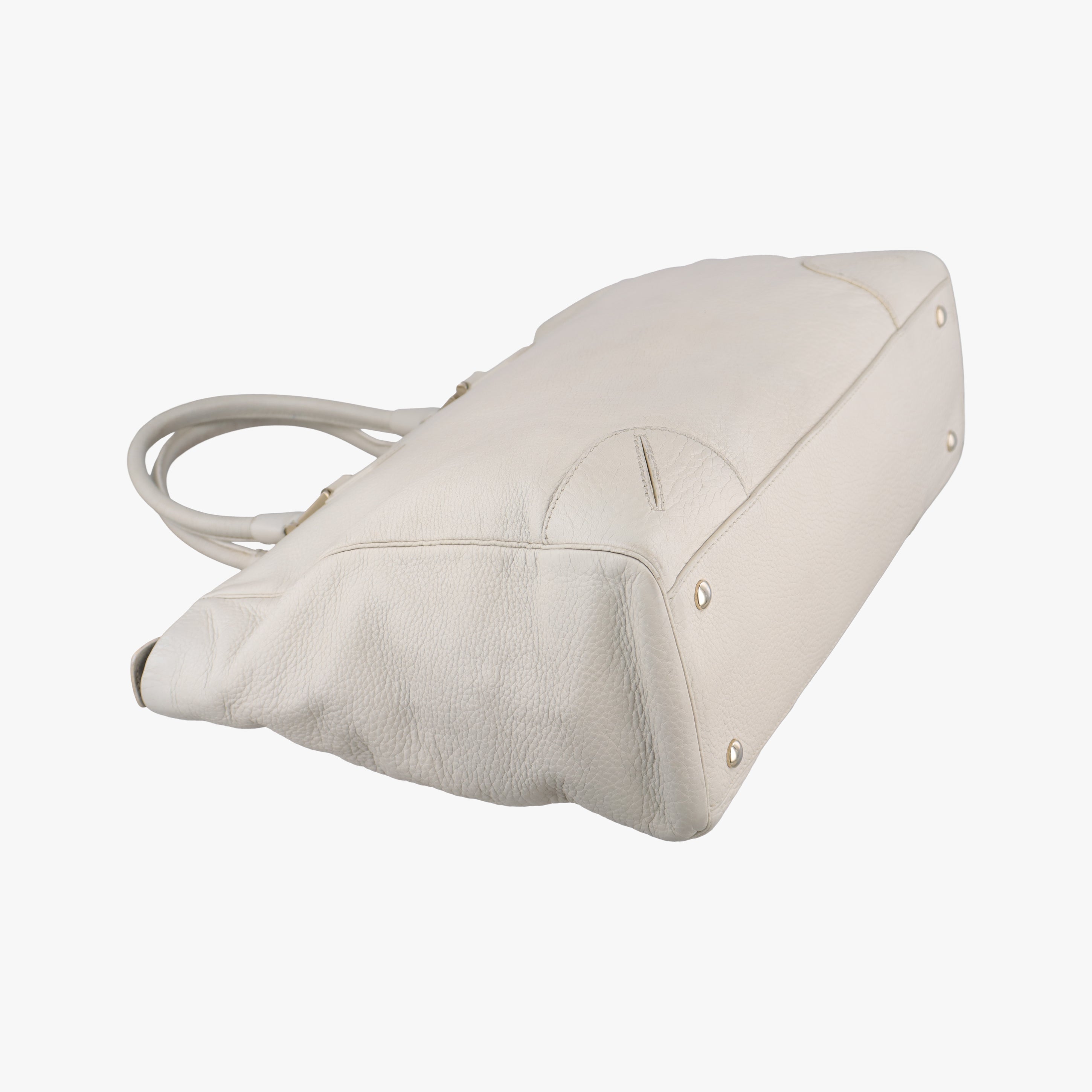 Pre-owned VERSACE Medusa White Leather  handbag | stylenewstar