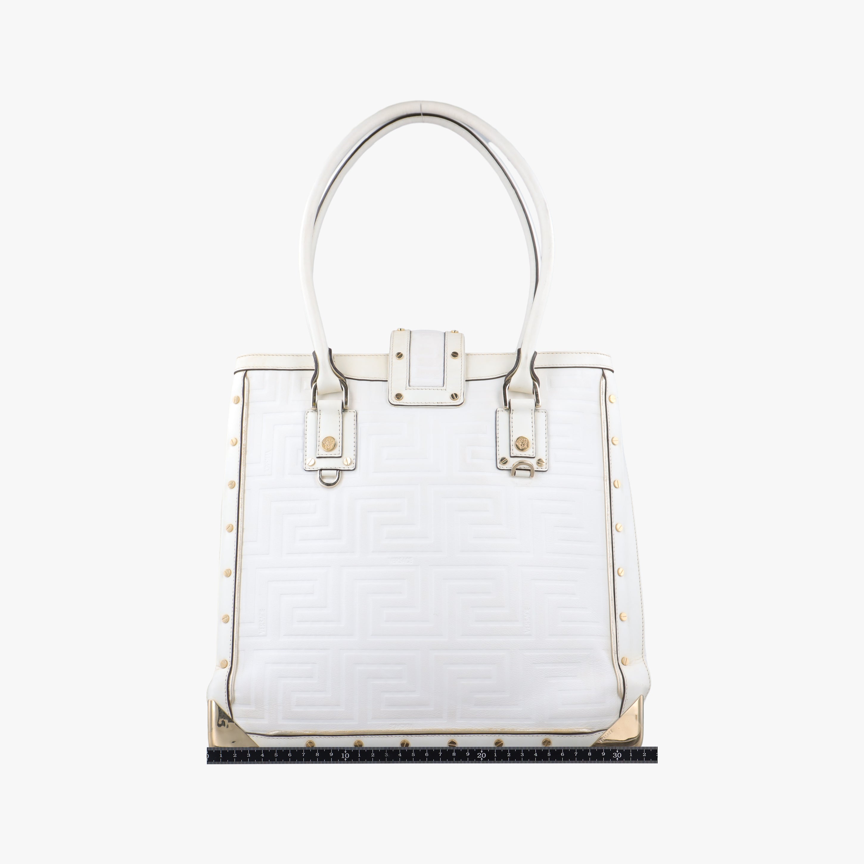 Secondhand VERSACE quilted White leather  handbag | stylenewstar