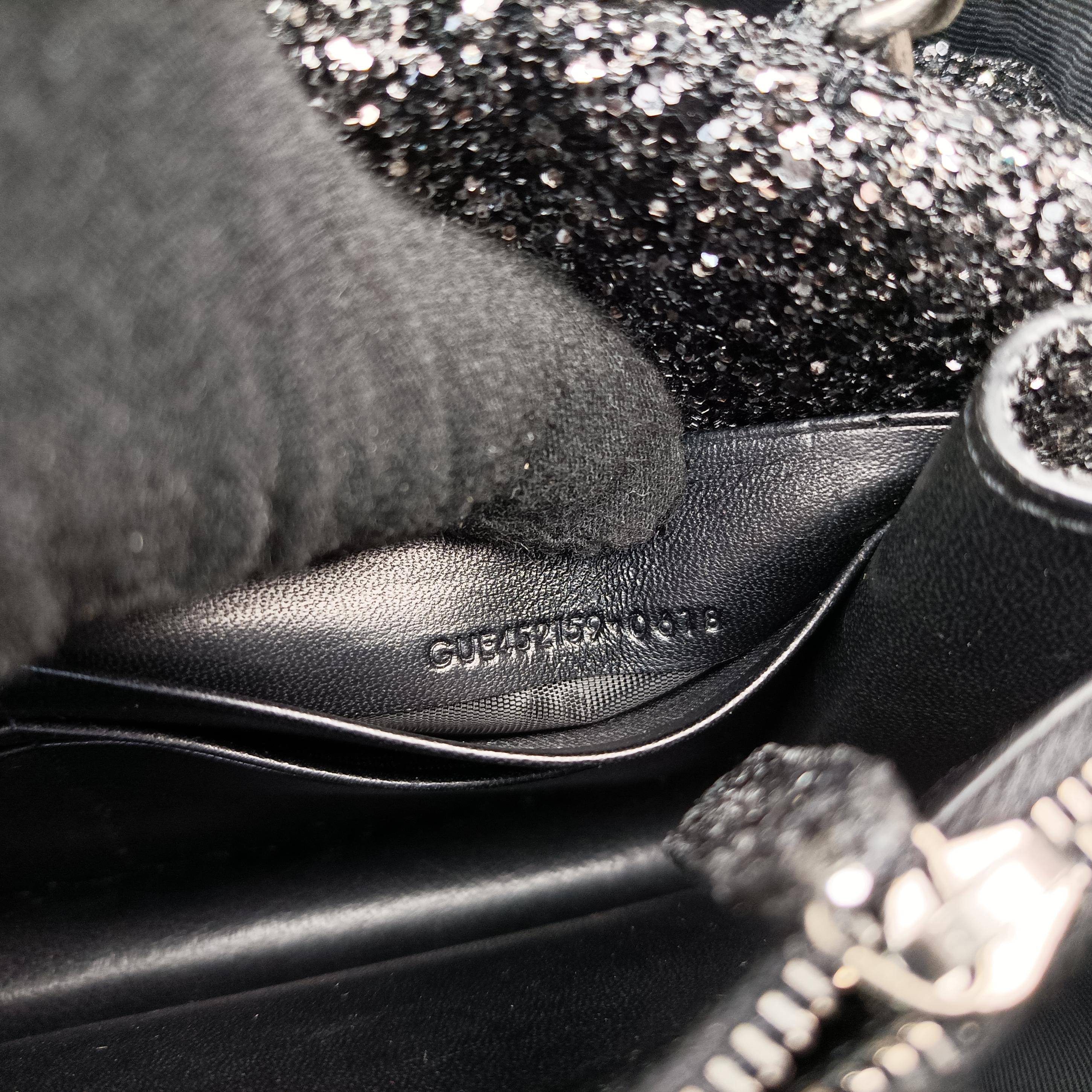 Pre-owned Yves Saint Laurent KATE Black Sequins 452159 shoulderbag | stylenewstar
