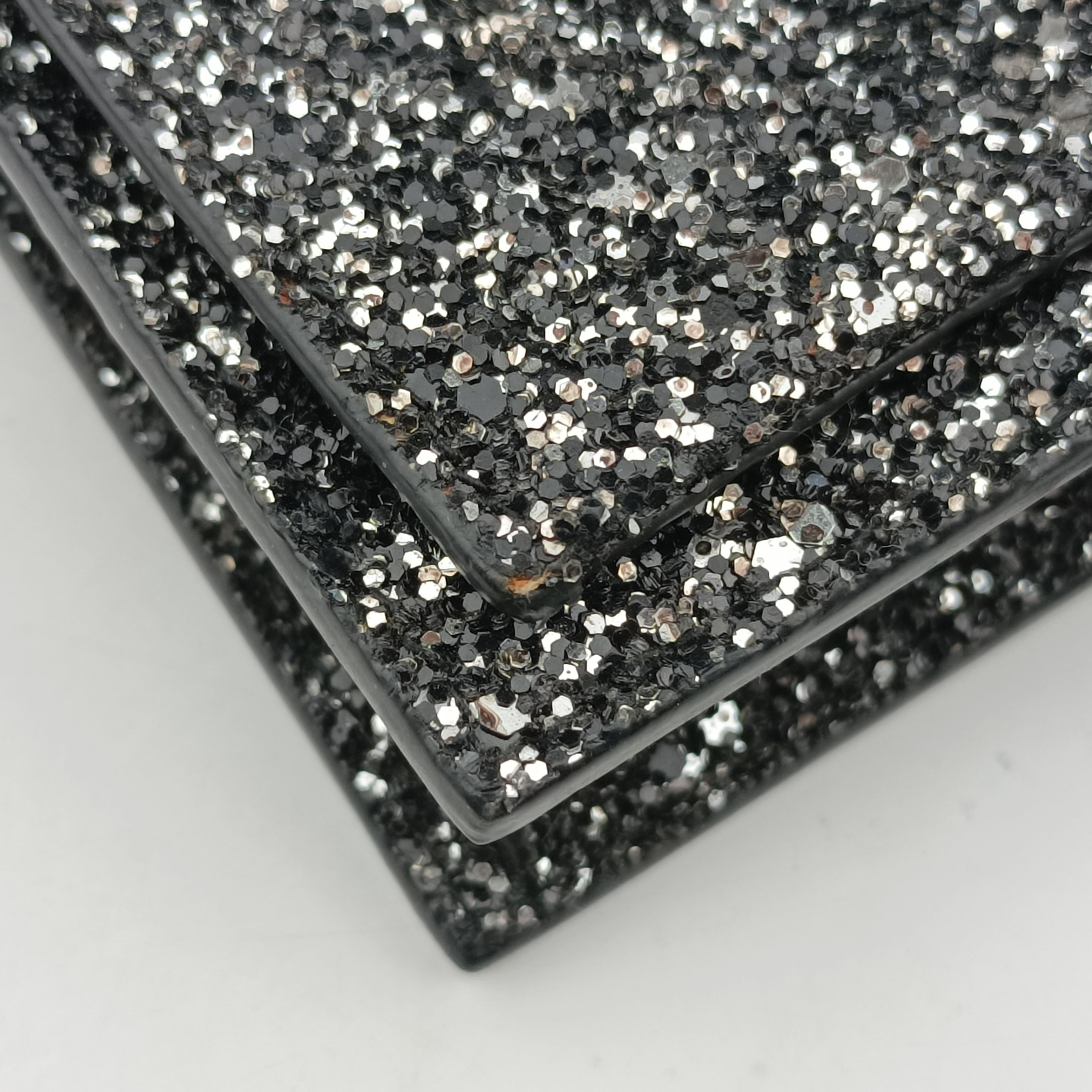 Pre-owned Yves Saint Laurent KATE Black Sequins 452159 shoulderbag | stylenewstar