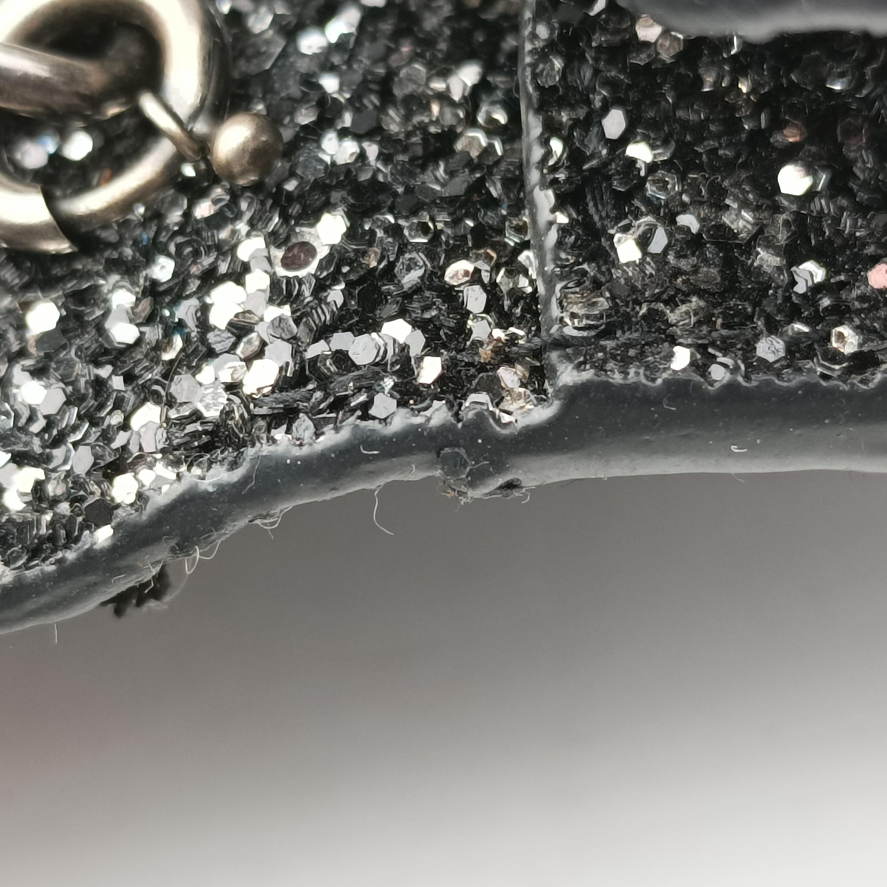 Pre-owned Yves Saint Laurent KATE Black Sequins 452159 shoulderbag | stylenewstar