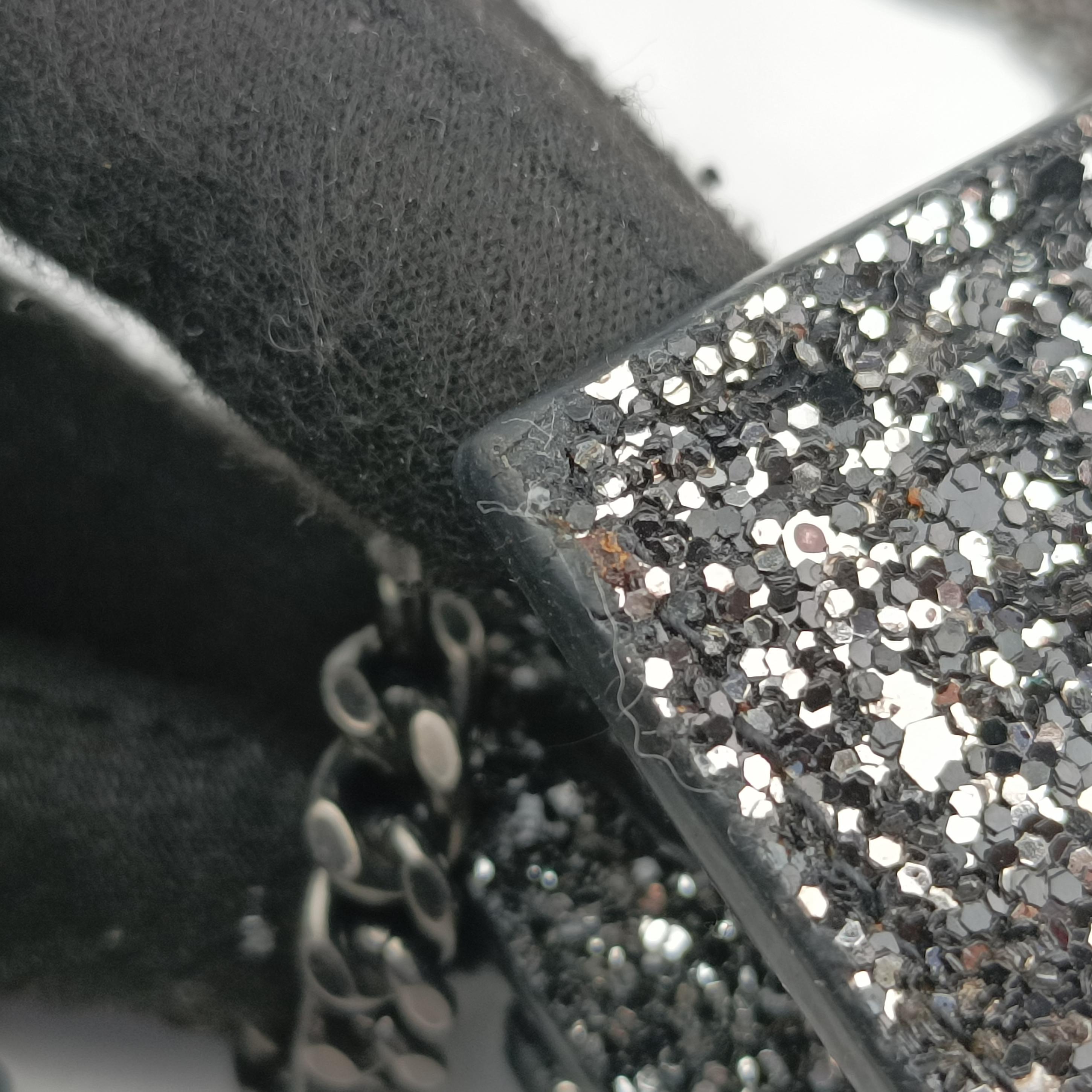 Pre-owned Yves Saint Laurent KATE Black Sequins 452159 shoulderbag | stylenewstar