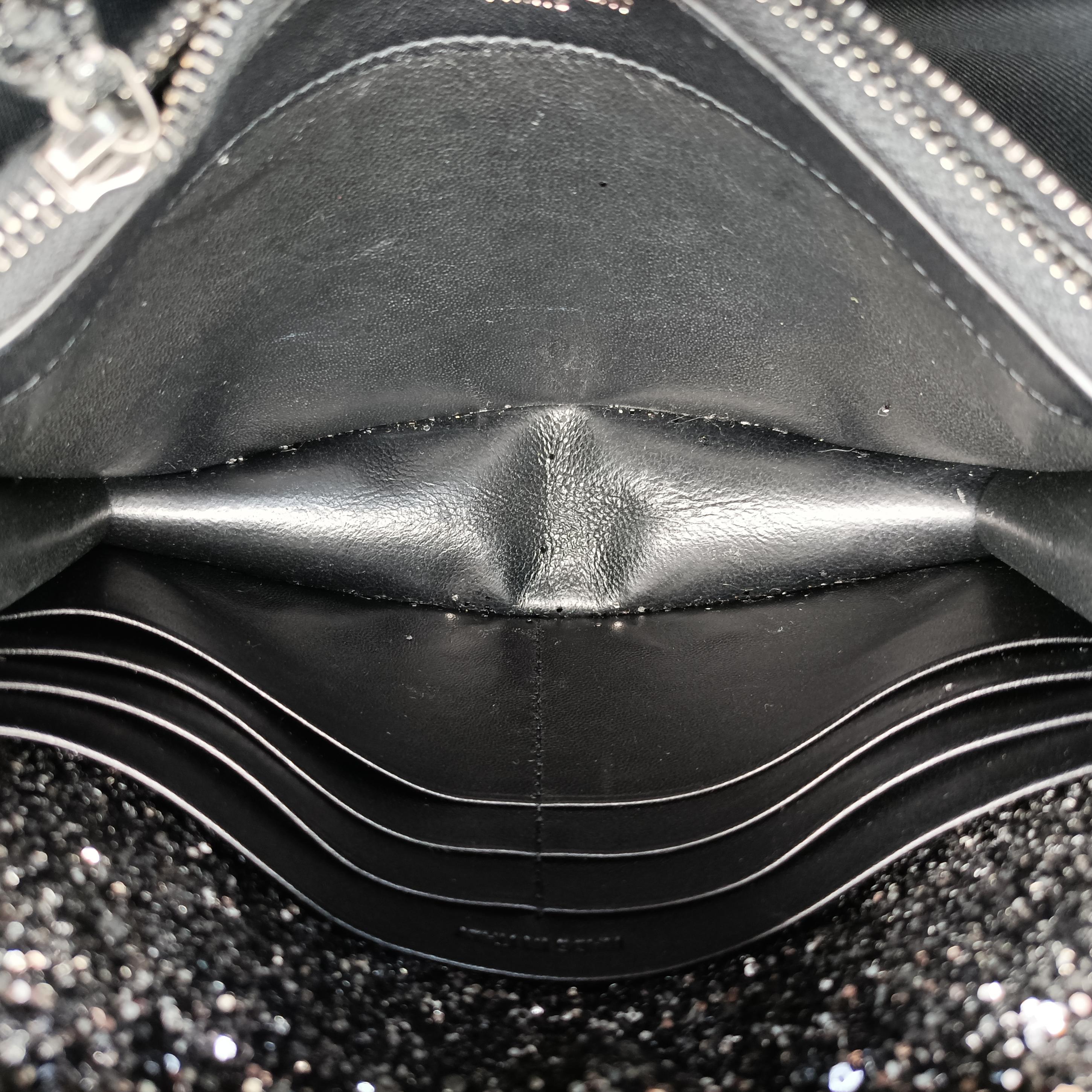 Pre-owned Yves Saint Laurent KATE Black Sequins 452159 shoulderbag | stylenewstar