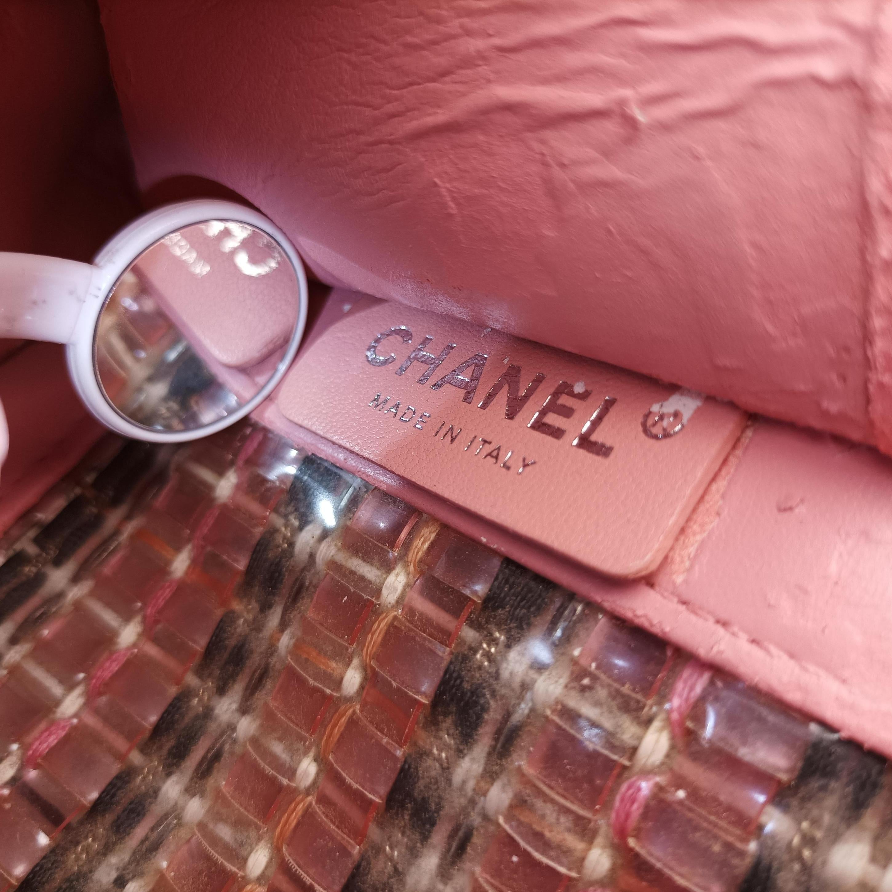 Pre-owned Chanel BOY CHANEL Pink Leather×Plastic A67086 shoulderbag | stylenewstar