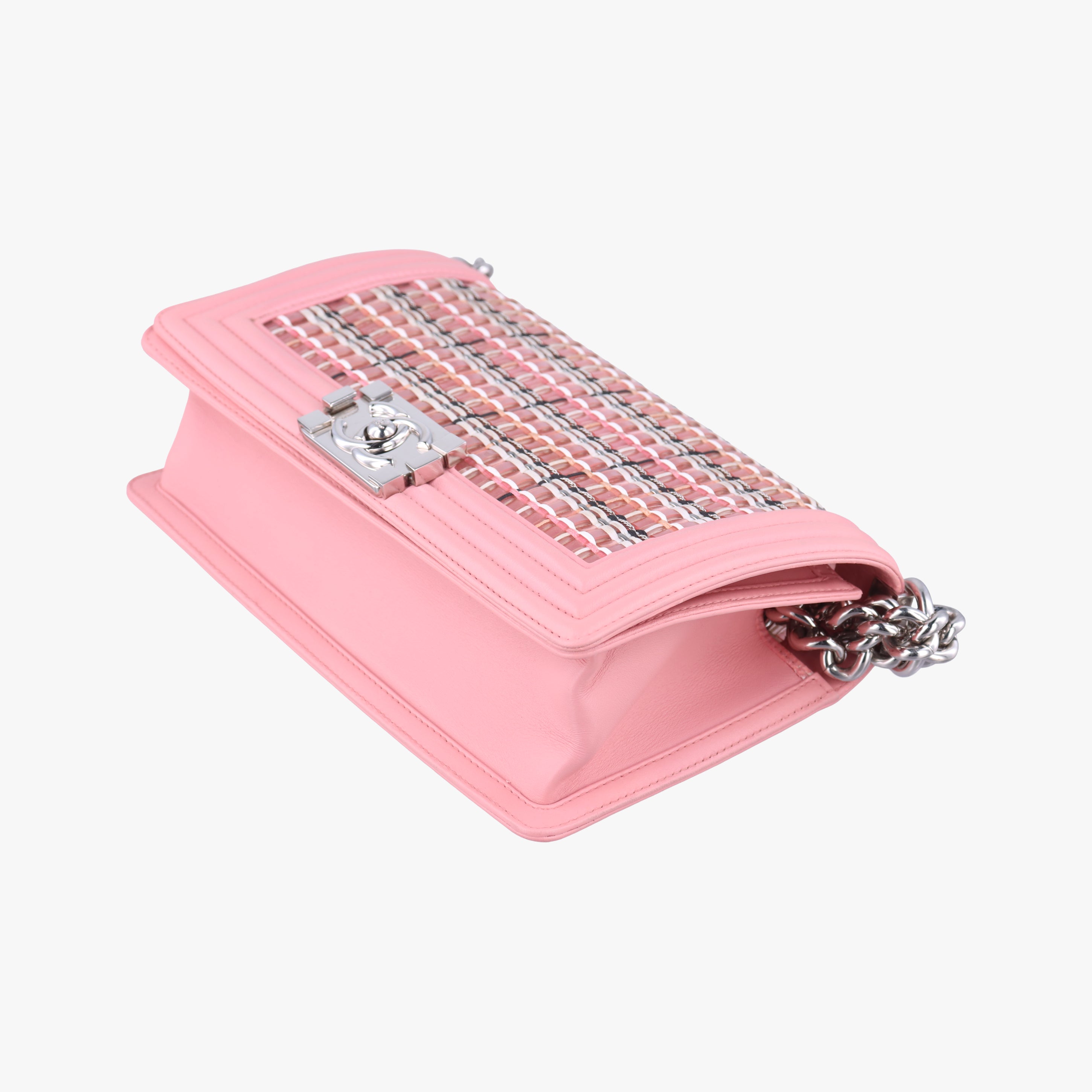 Pre-owned Chanel BOY CHANEL Pink Leather×Plastic A67086 shoulderbag | stylenewstar