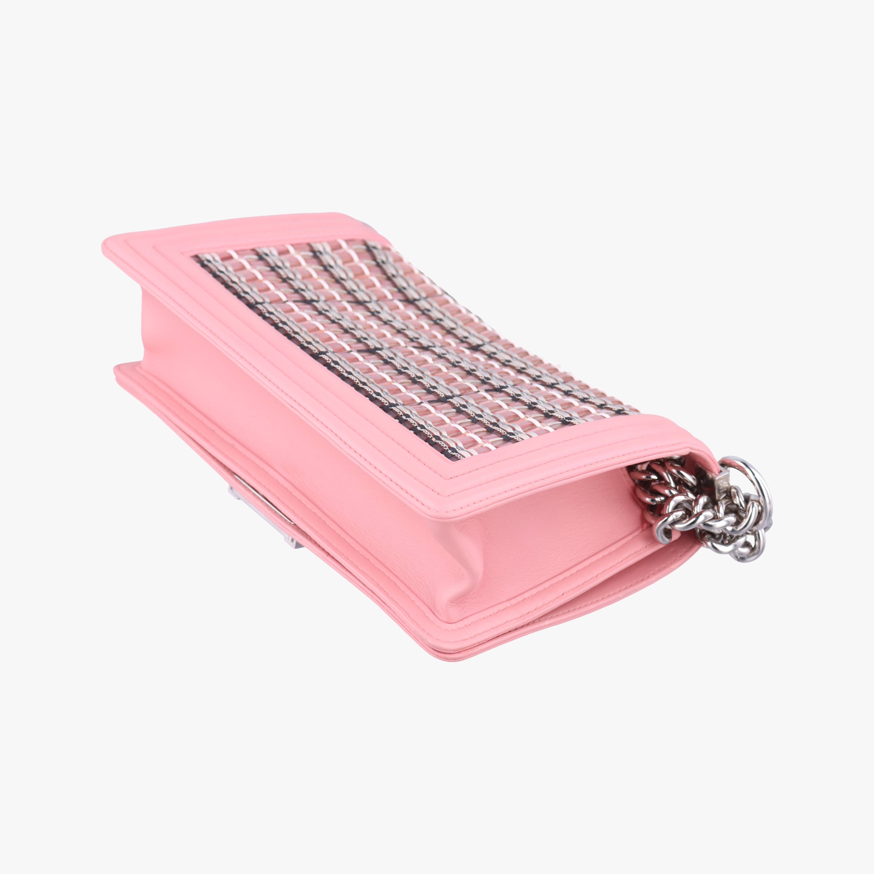 Pre-owned Chanel BOY CHANEL Pink Leather×Plastic A67086 shoulderbag | stylenewstar
