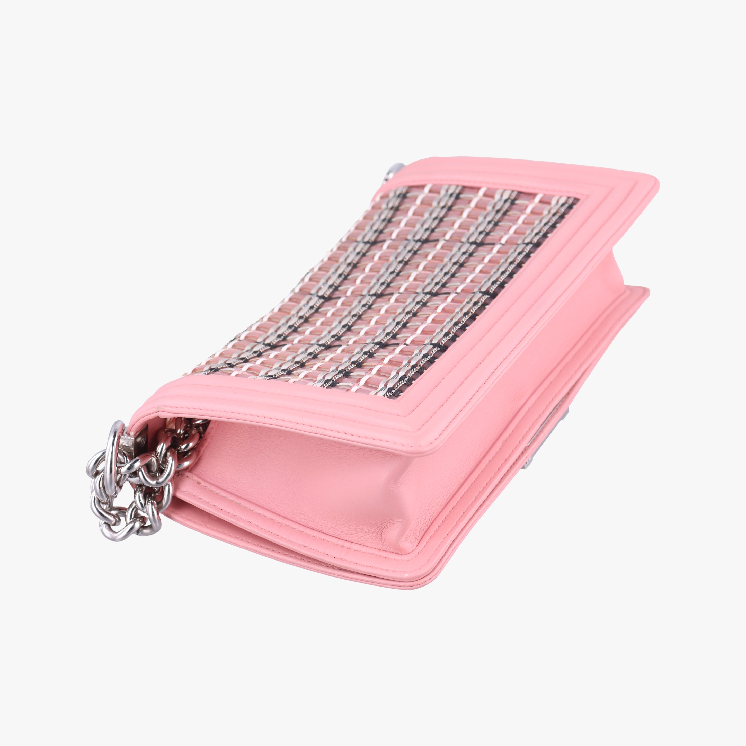 Pre-owned Chanel BOY CHANEL Pink Leather×Plastic A67086 shoulderbag | stylenewstar