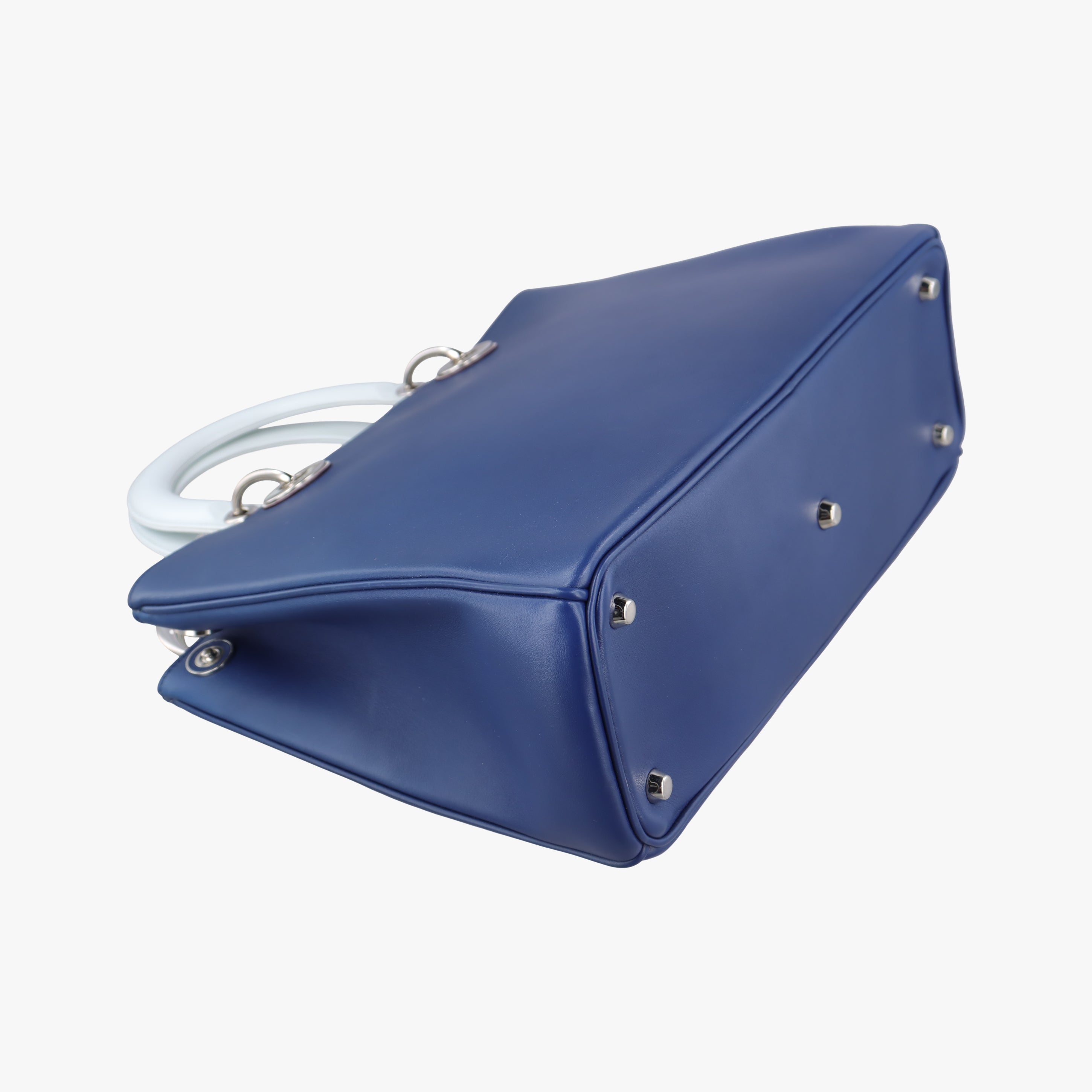 Vintage Christian Dior Diorissimo Blue x Light Blue Leather  shoulderbag | stylenewstar