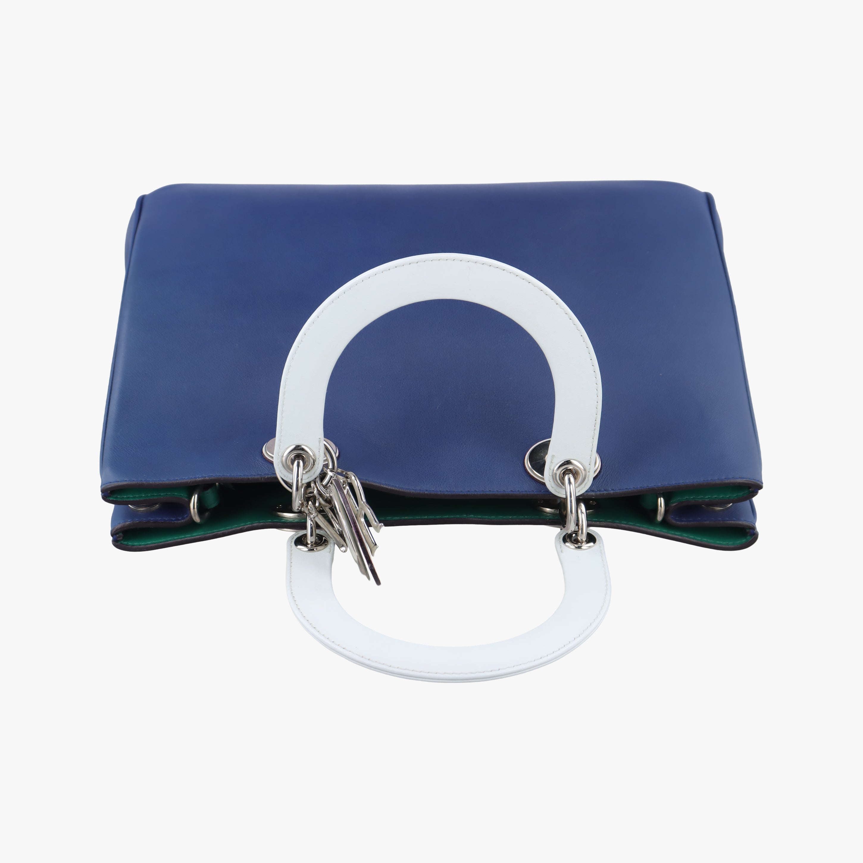 Vintage Christian Dior Diorissimo Blue x Light Blue Leather  shoulderbag | stylenewstar