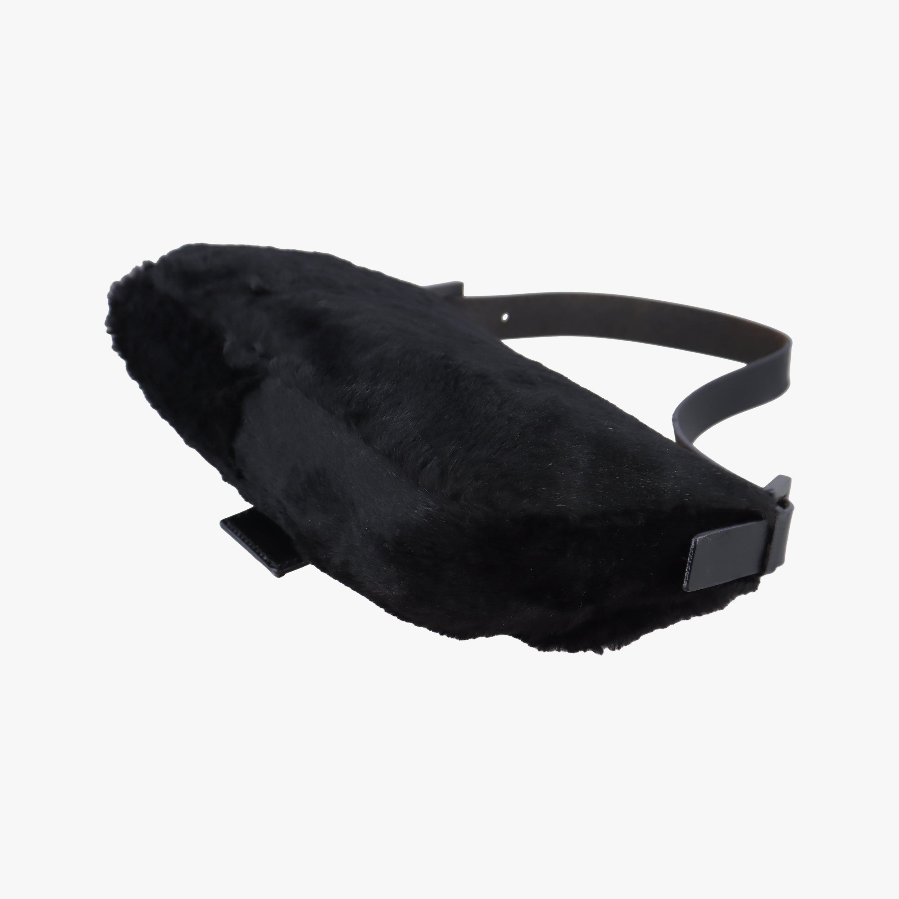 Pre-owned Fendi Baguette Black Fur×Leather  shoulderbag | stylenewstar