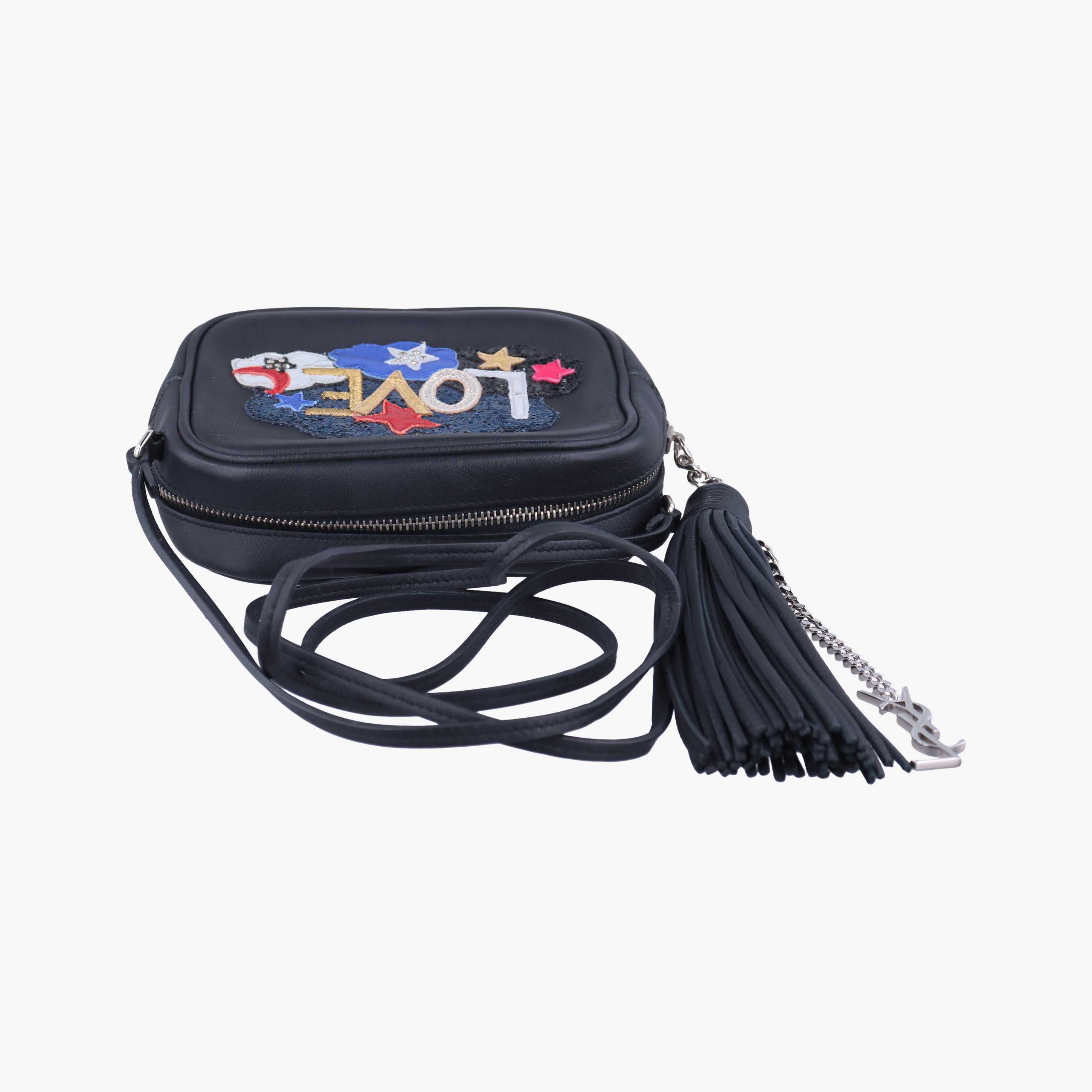 Pre-owned Yves Saint Laurent blogger bag Black×Multicolor Leather 457574 shoulderbag | stylenewstar