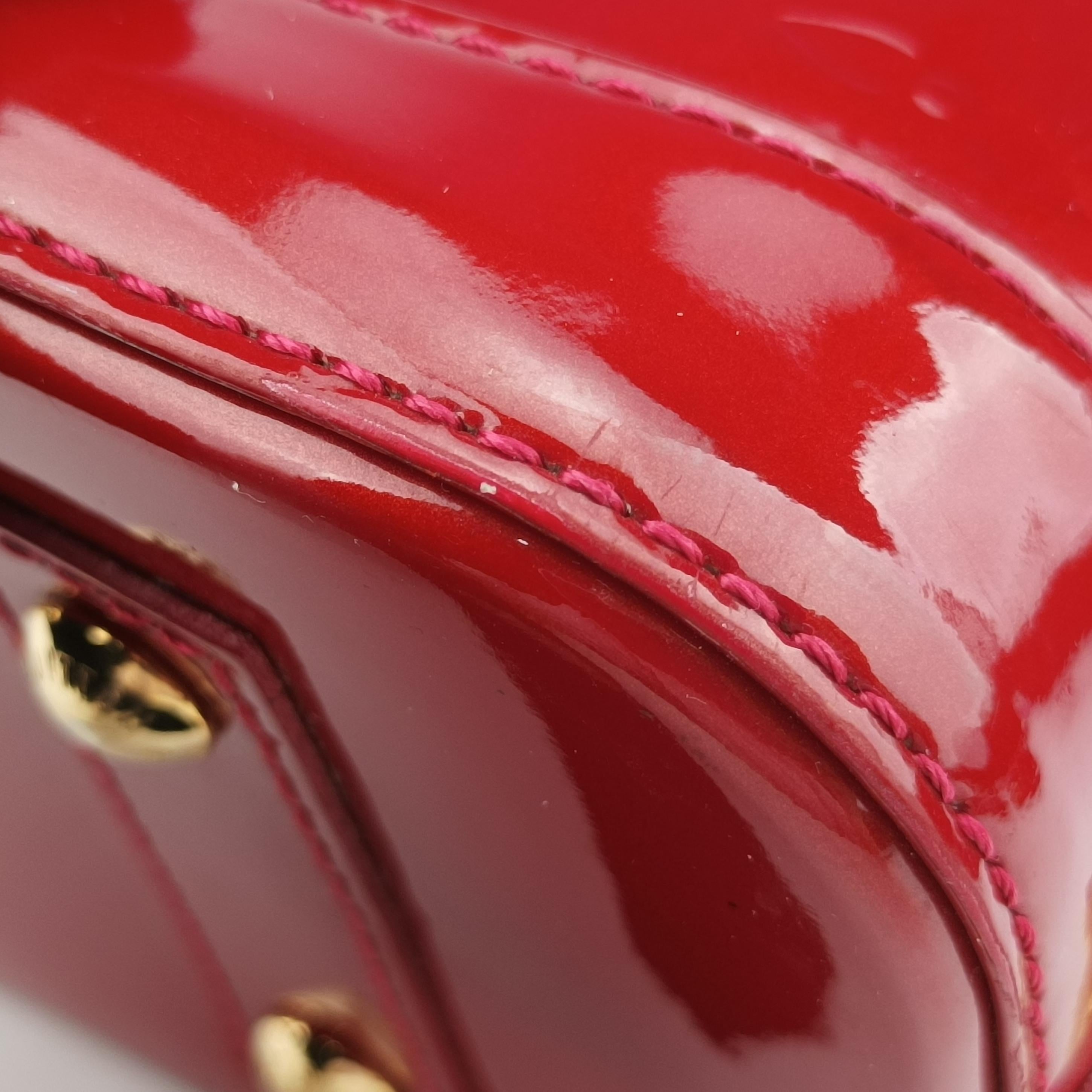 Pre-owned Louis Vuitton Alma BB pomme d'amour Vernis M91606 shoulderbag | stylenewstar