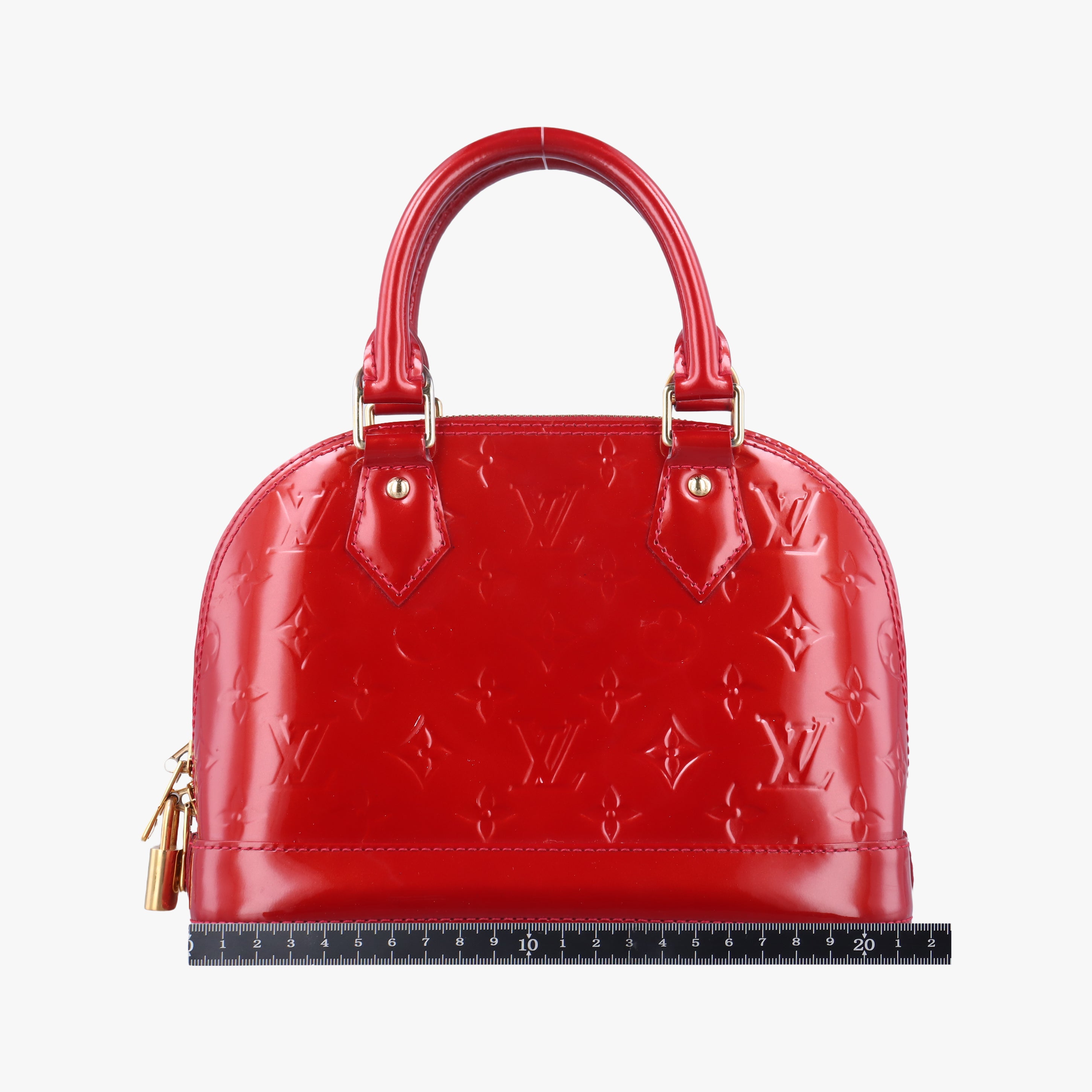 Pre-owned Louis Vuitton Alma BB pomme d'amour Vernis M91606 shoulderbag | stylenewstar