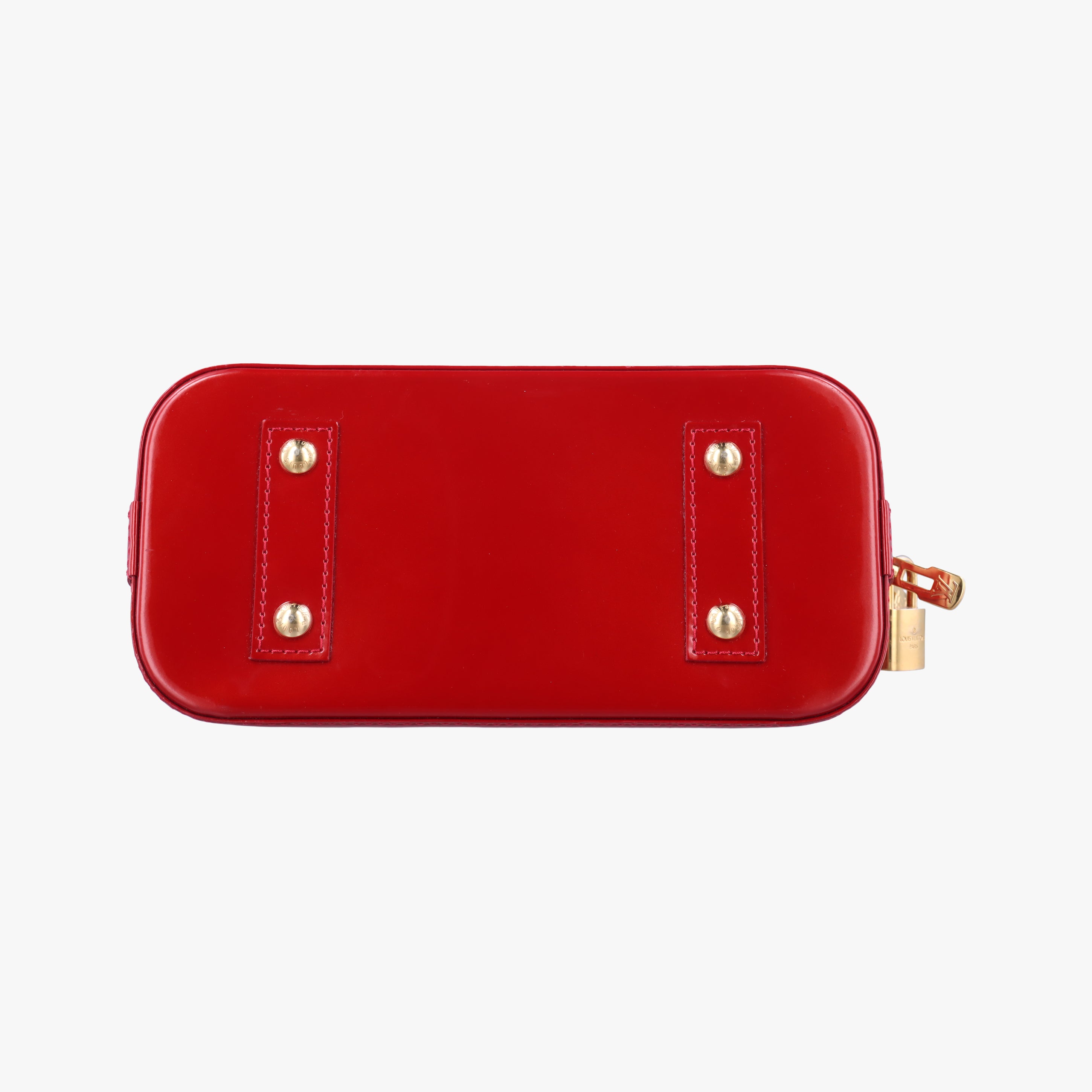 Pre-owned Louis Vuitton Alma BB pomme d'amour Vernis M91606 shoulderbag | stylenewstar