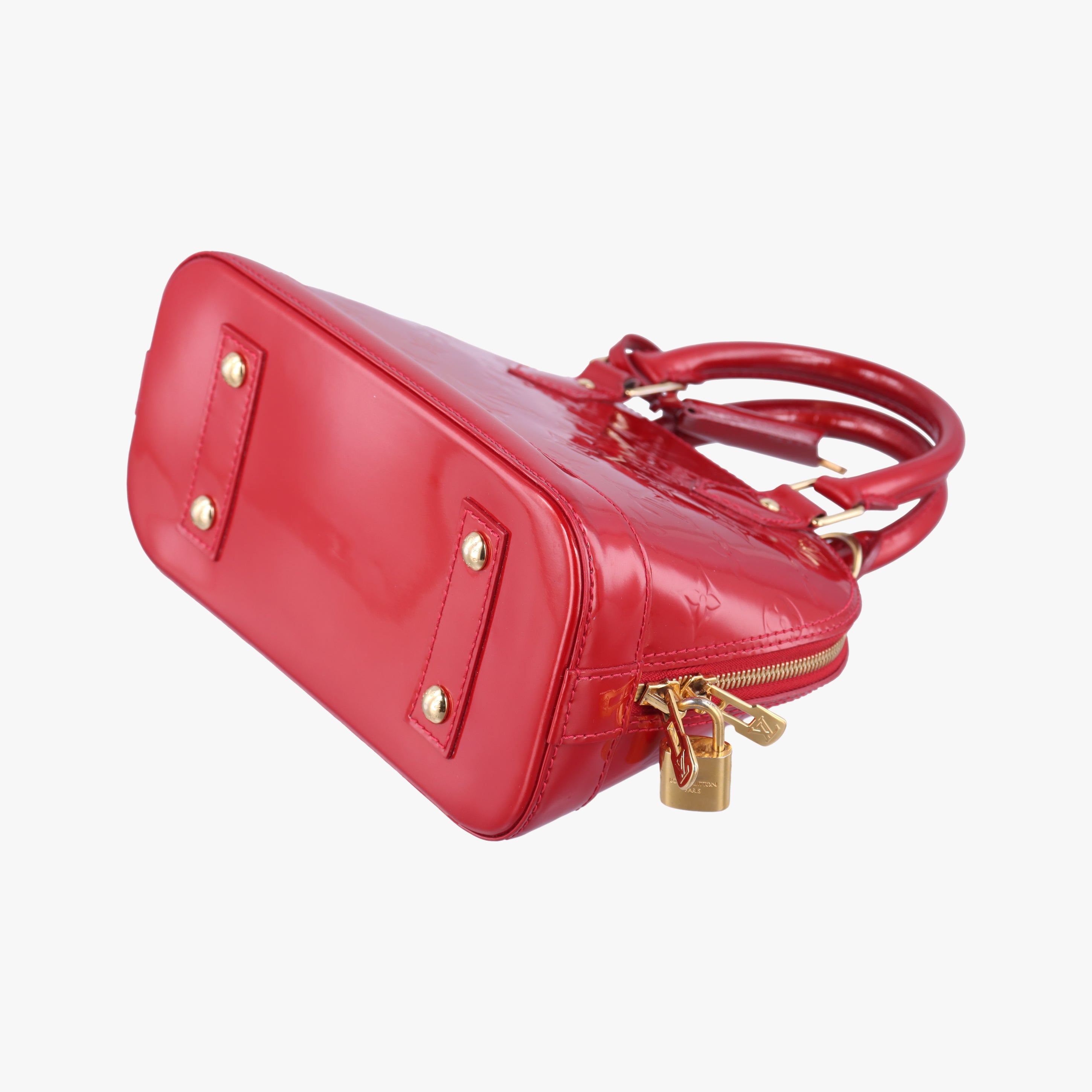 Pre-owned Louis Vuitton Alma BB pomme d'amour Vernis M91606 shoulderbag | stylenewstar