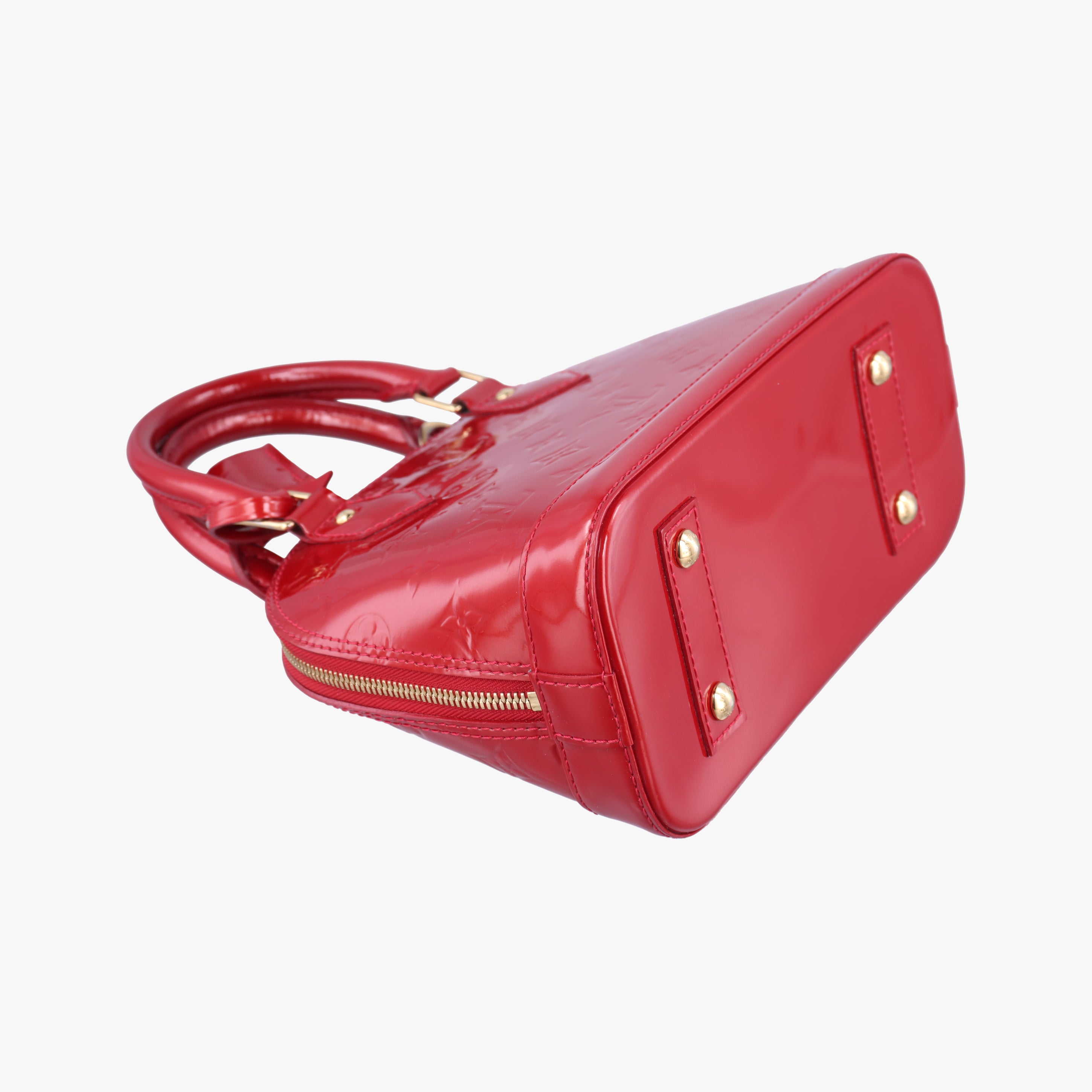 Pre-owned Louis Vuitton Alma BB pomme d'amour Vernis M91606 shoulderbag | stylenewstar