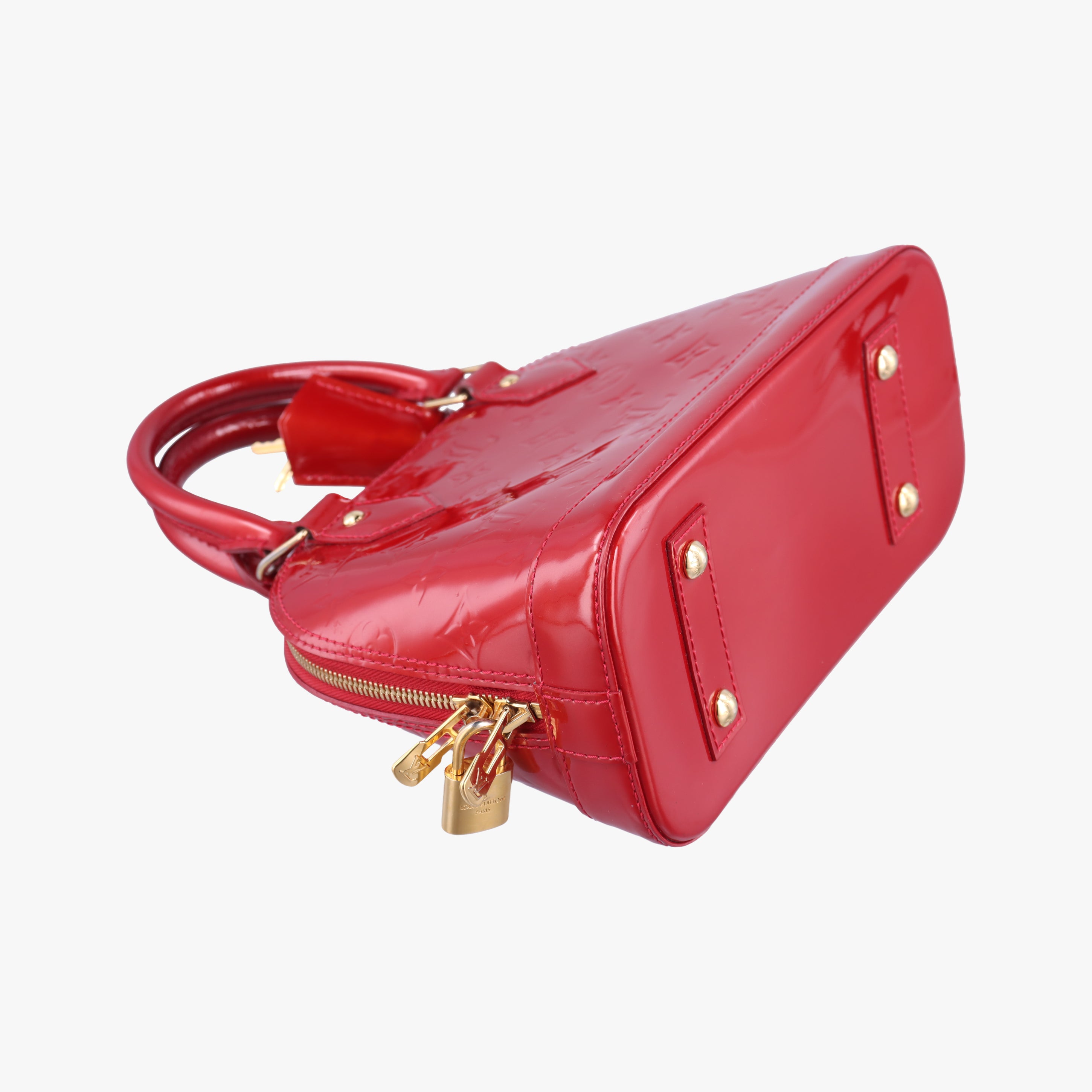 Pre-owned Louis Vuitton Alma BB pomme d'amour Vernis M91606 shoulderbag | stylenewstar