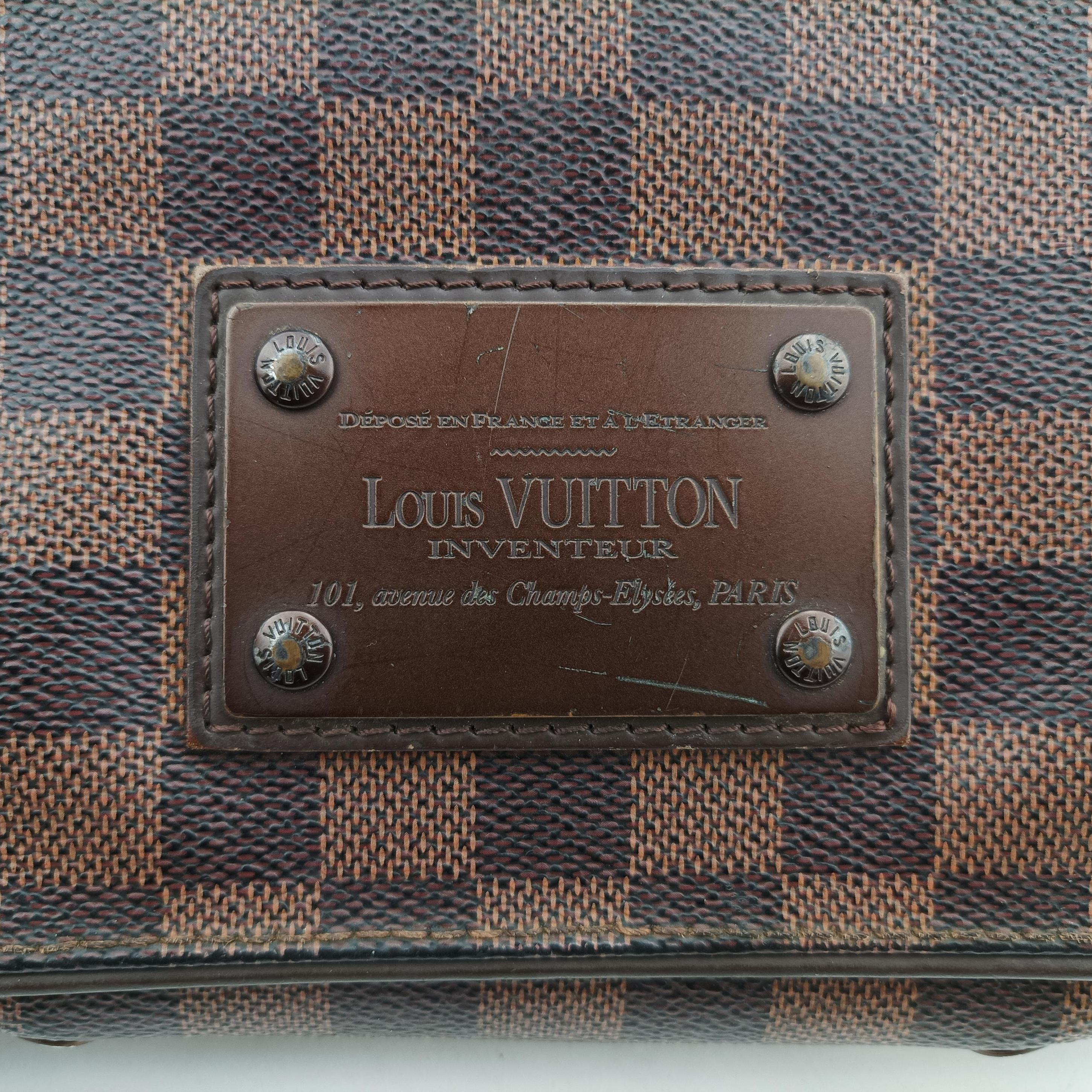 Pre-owned Louis Vuitton BROOKLYN PM EBENE Damier Canvas N51210 shoulderbag | stylenewstar