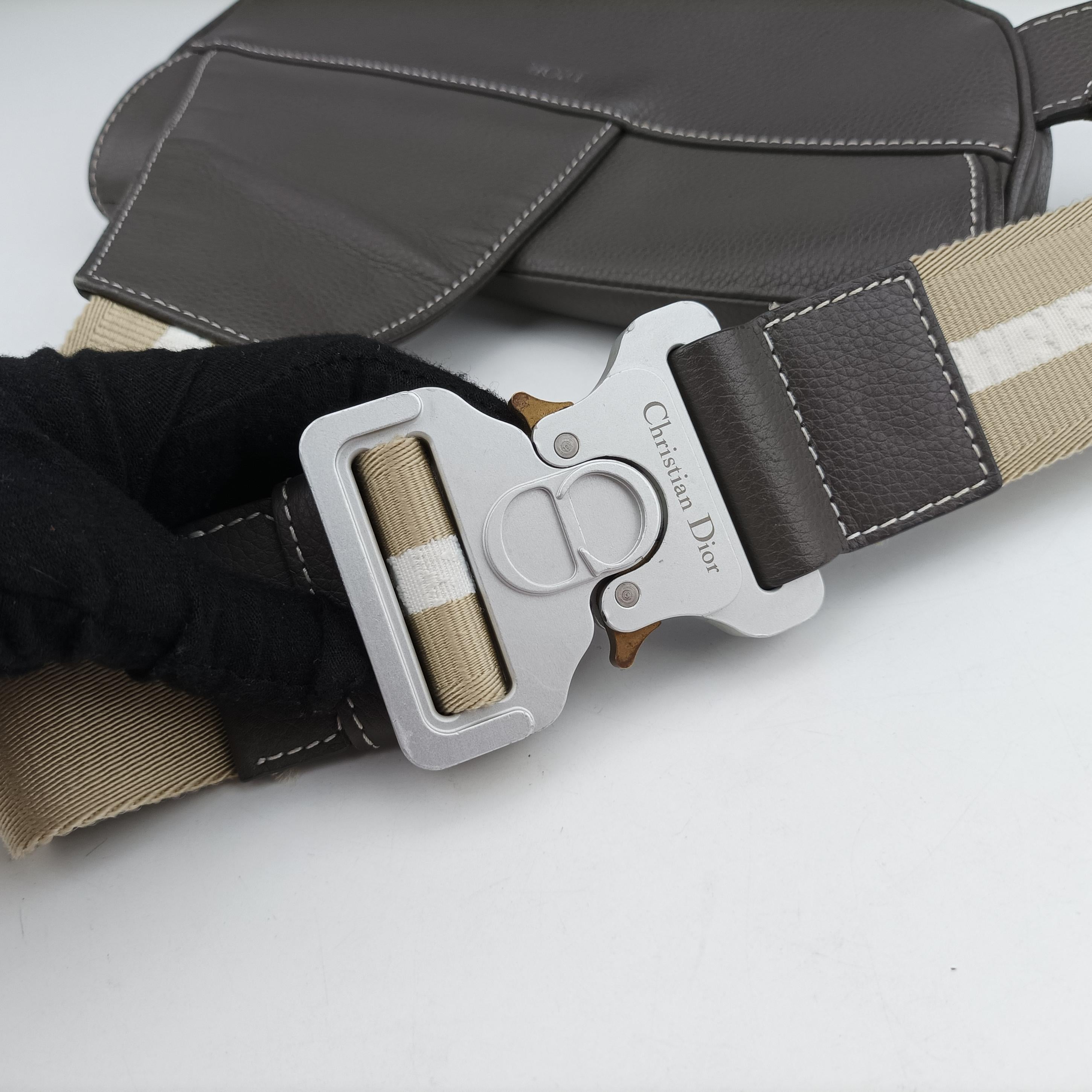 Vintage Christian Dior Saddle Grey Leather  bum bag/waist bag | stylenewstar