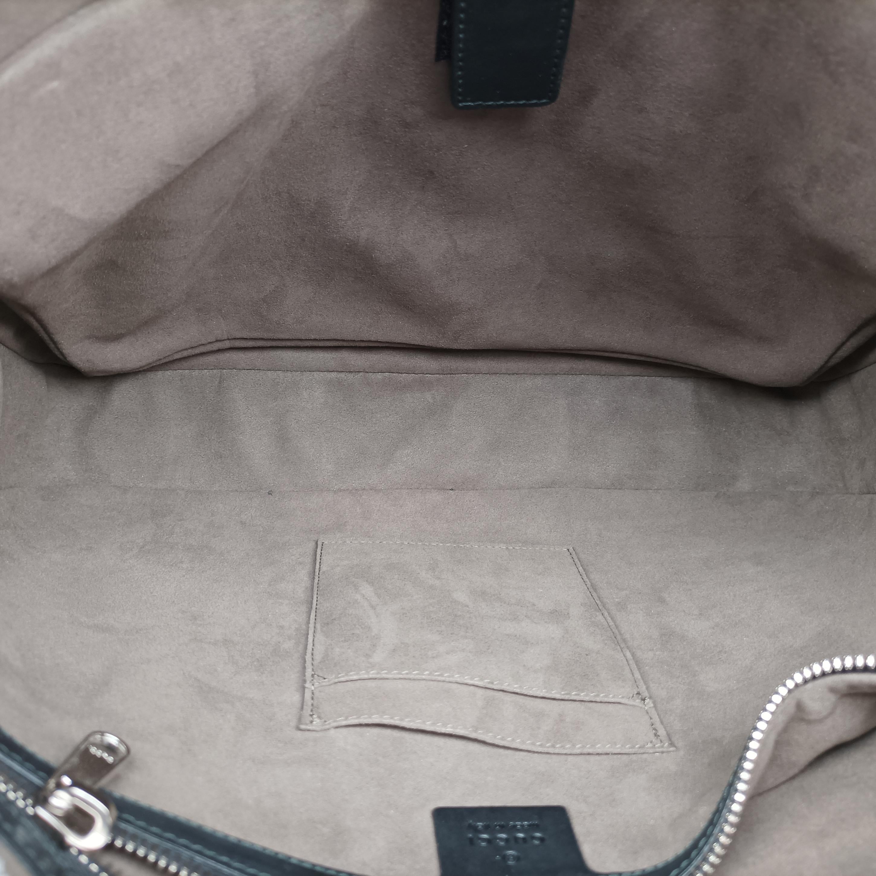 Pre-owned Gucci GG Supreme Brown×Black PVC coated canvas×Leather 450944 handbag | stylenewstar