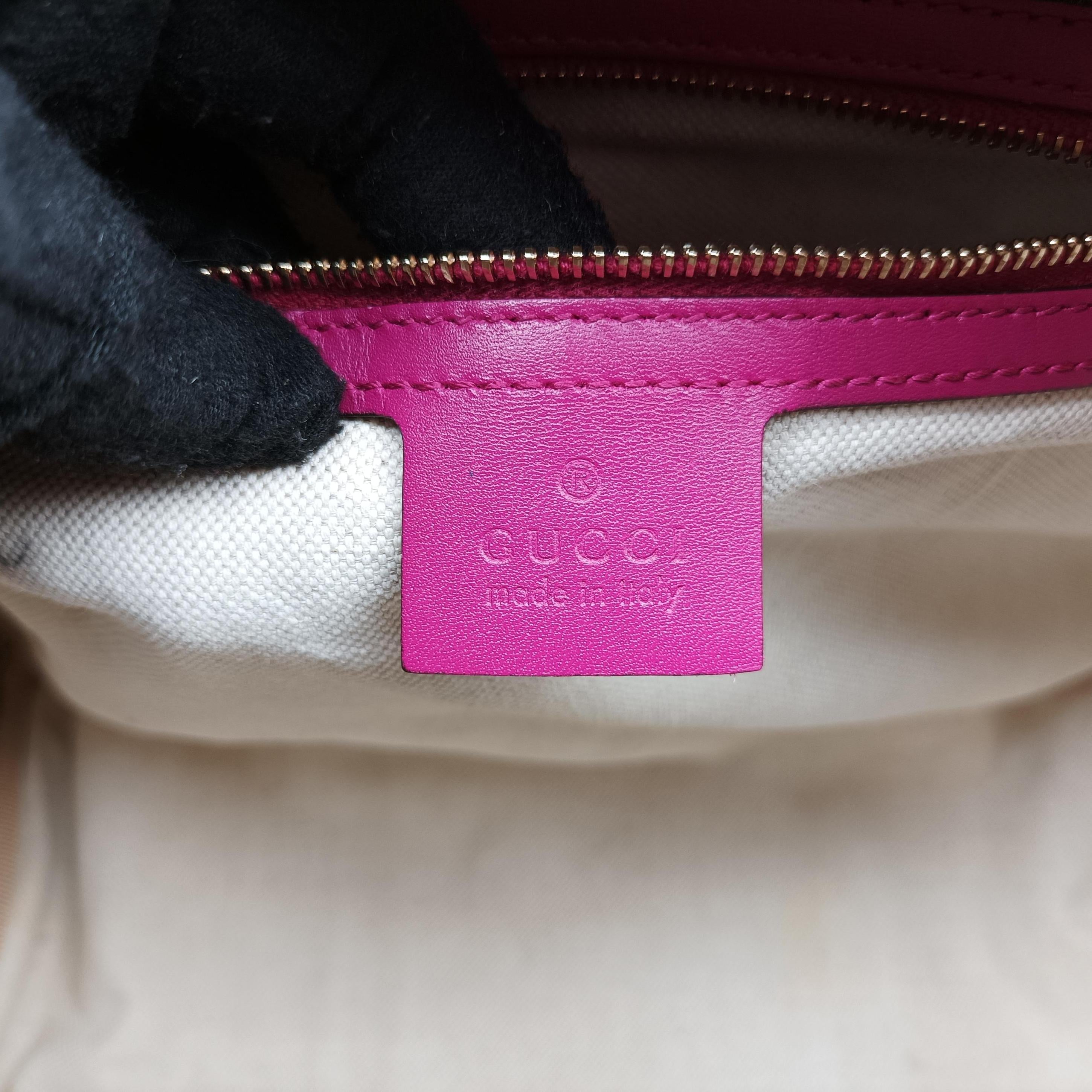 Secondhand Gucci Sherry Line beige×rose canvas×leather 247205 handbag | stylenewstar