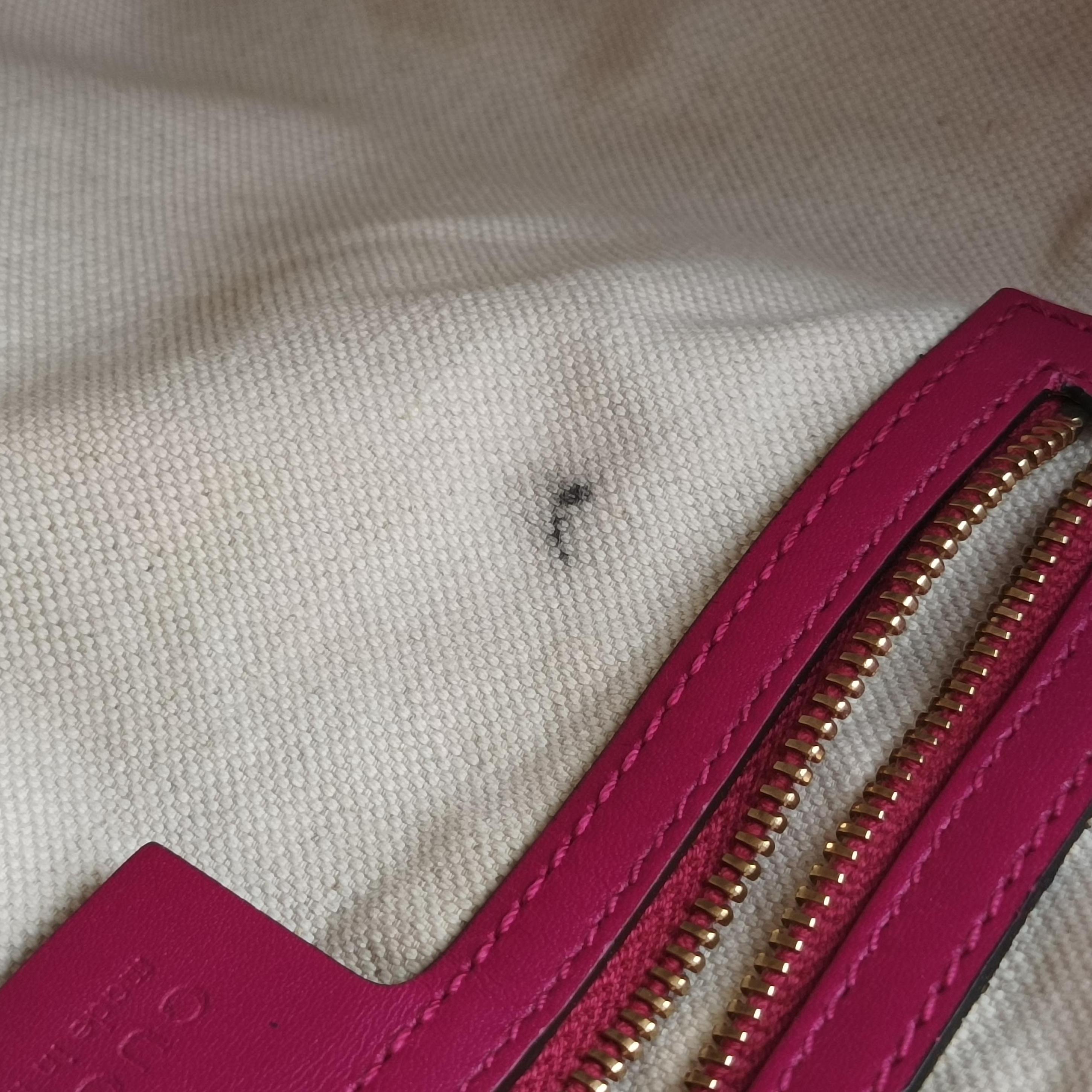 Secondhand Gucci Sherry Line beige×rose canvas×leather 247205 handbag | stylenewstar