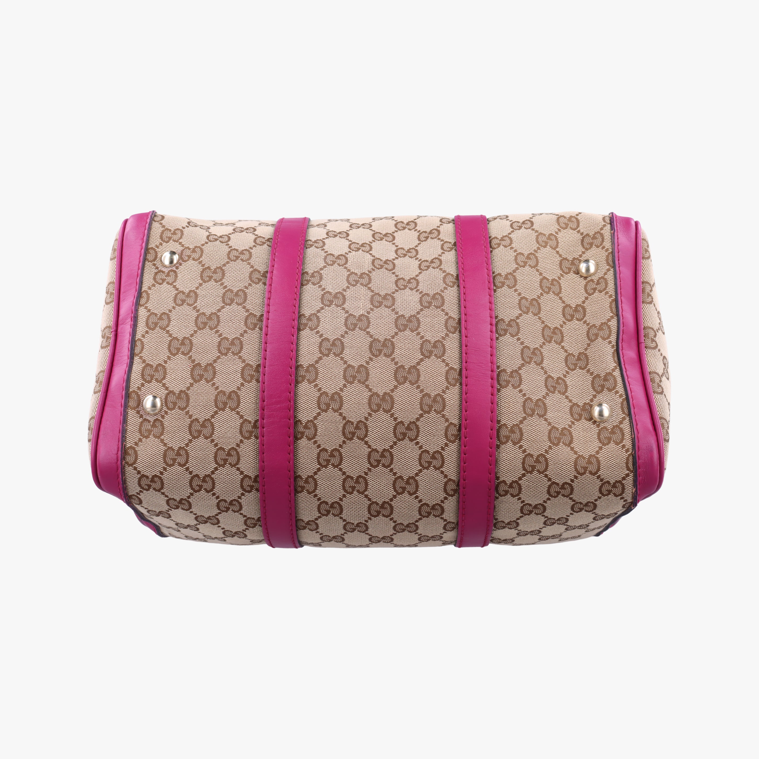 Secondhand Gucci Sherry Line beige×rose canvas×leather 247205 handbag | stylenewstar