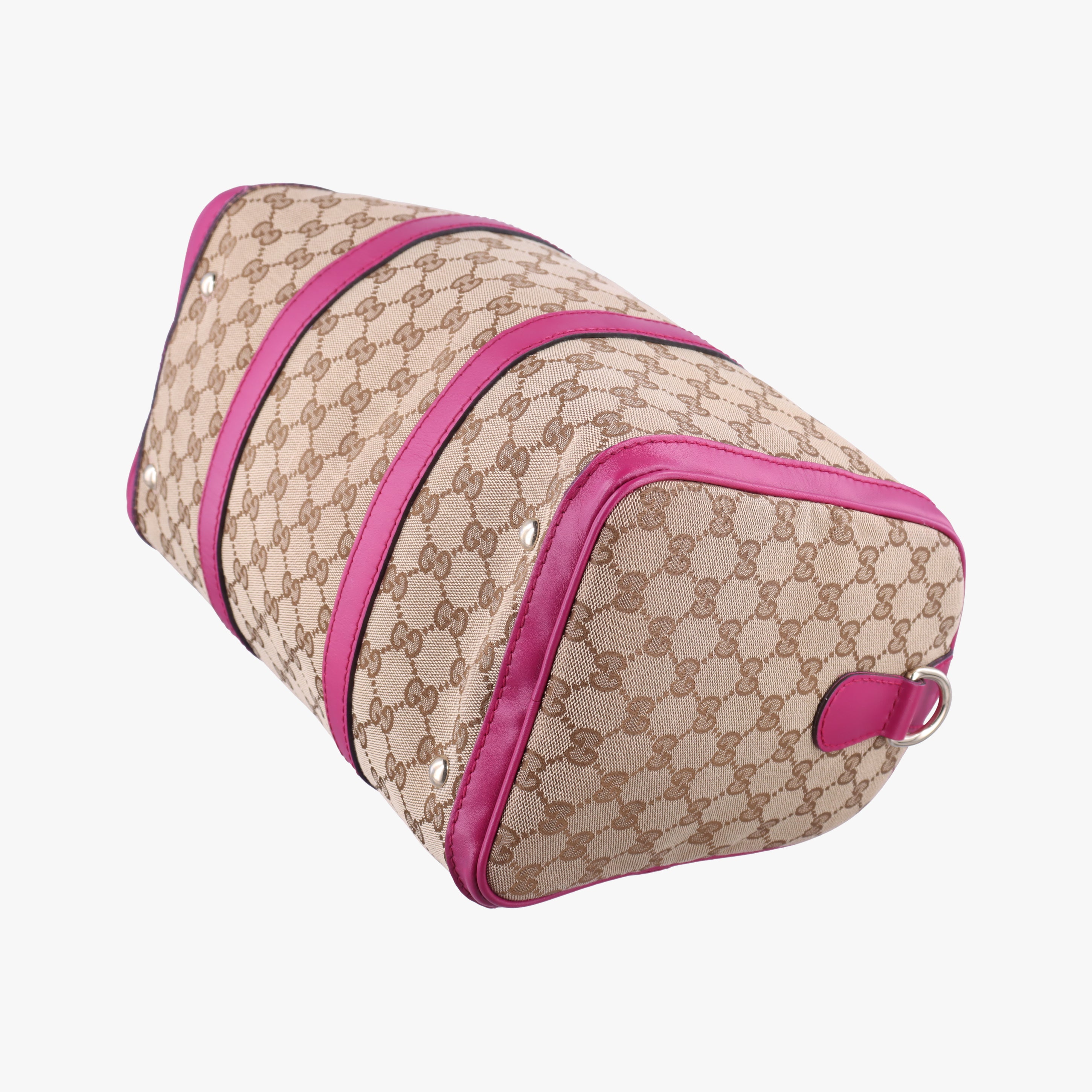 Secondhand Gucci Sherry Line beige×rose canvas×leather 247205 handbag | stylenewstar