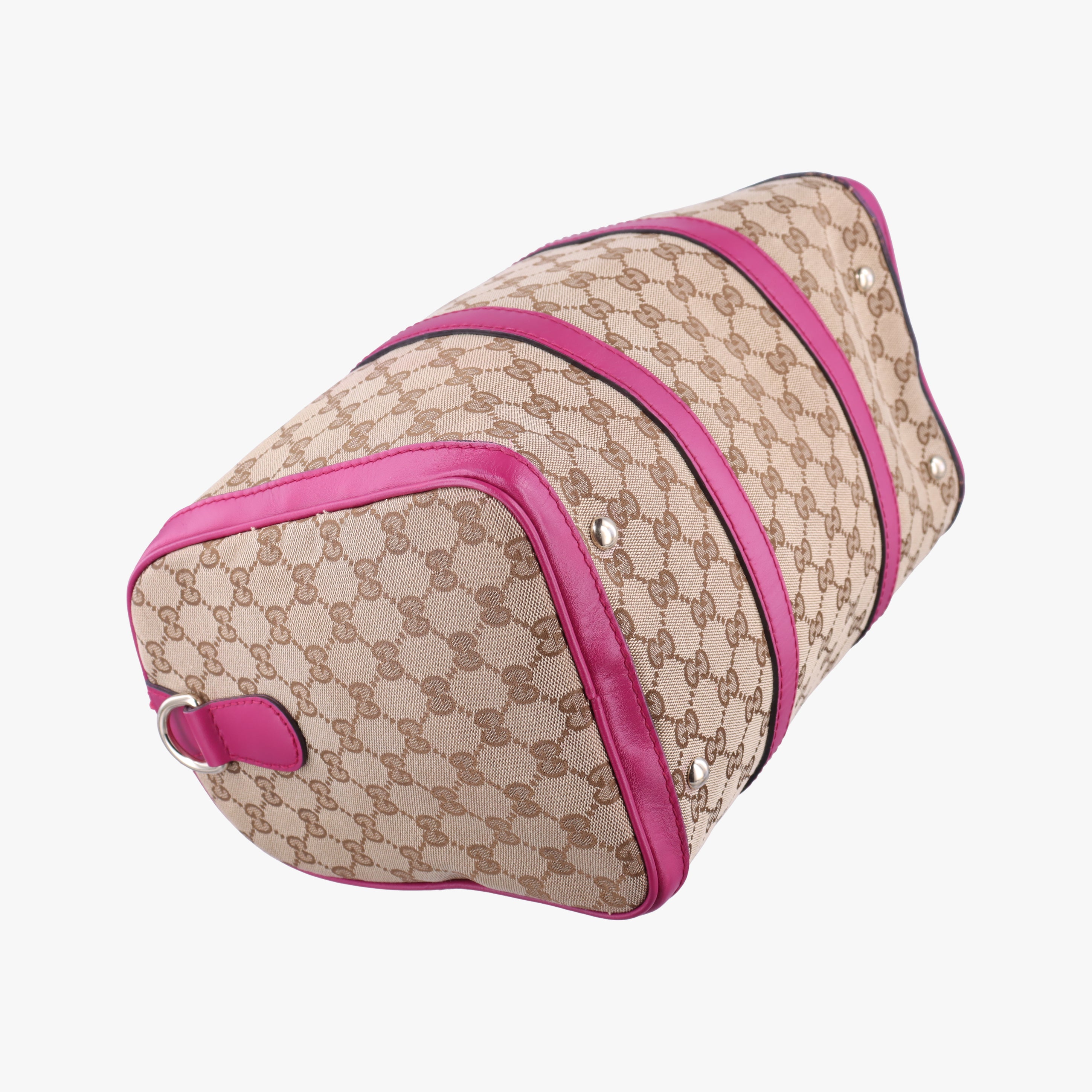 Secondhand Gucci Sherry Line beige×rose canvas×leather 247205 handbag | stylenewstar