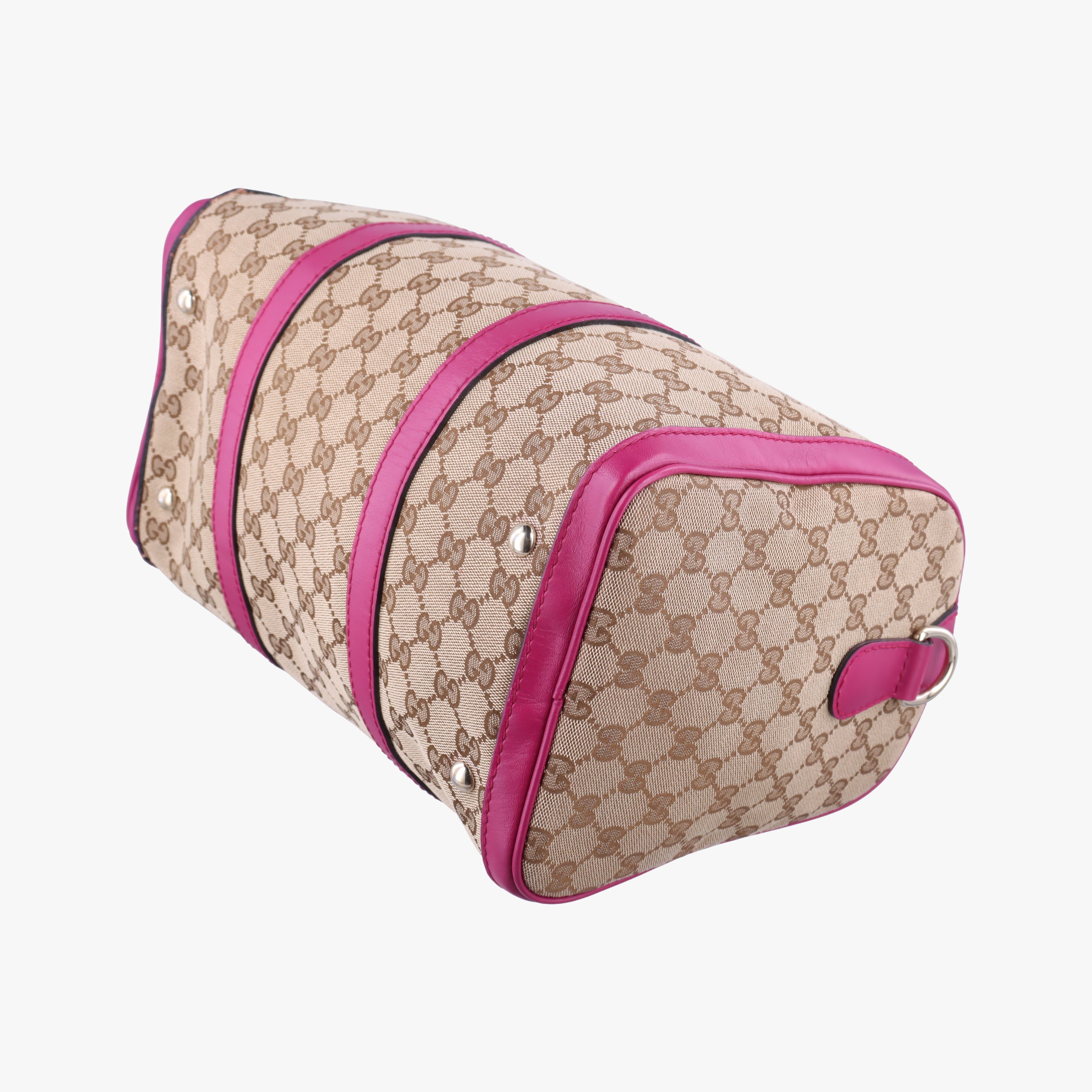 Secondhand Gucci Sherry Line beige×rose canvas×leather 247205 handbag | stylenewstar