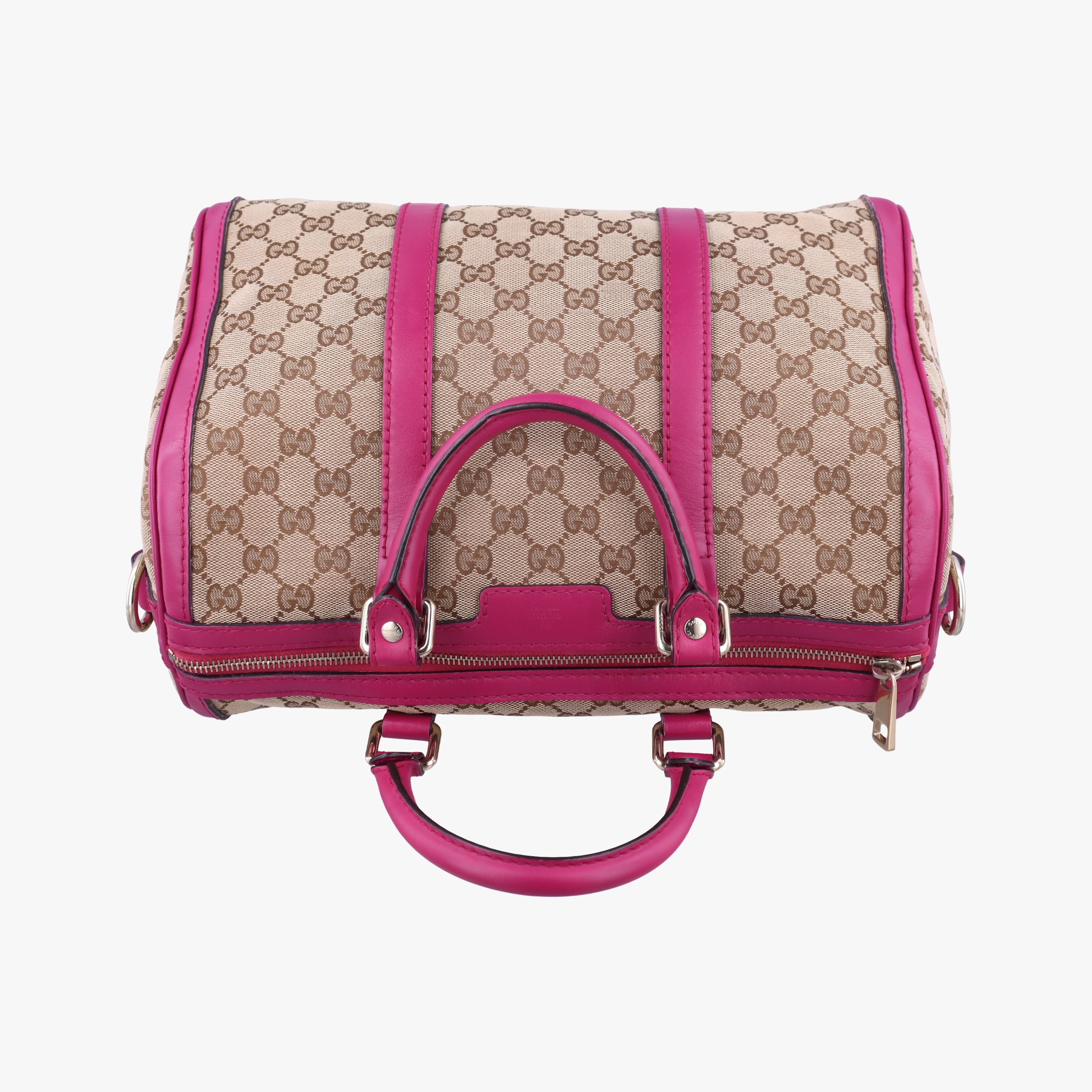 Secondhand Gucci Sherry Line beige×rose canvas×leather 247205 handbag | stylenewstar