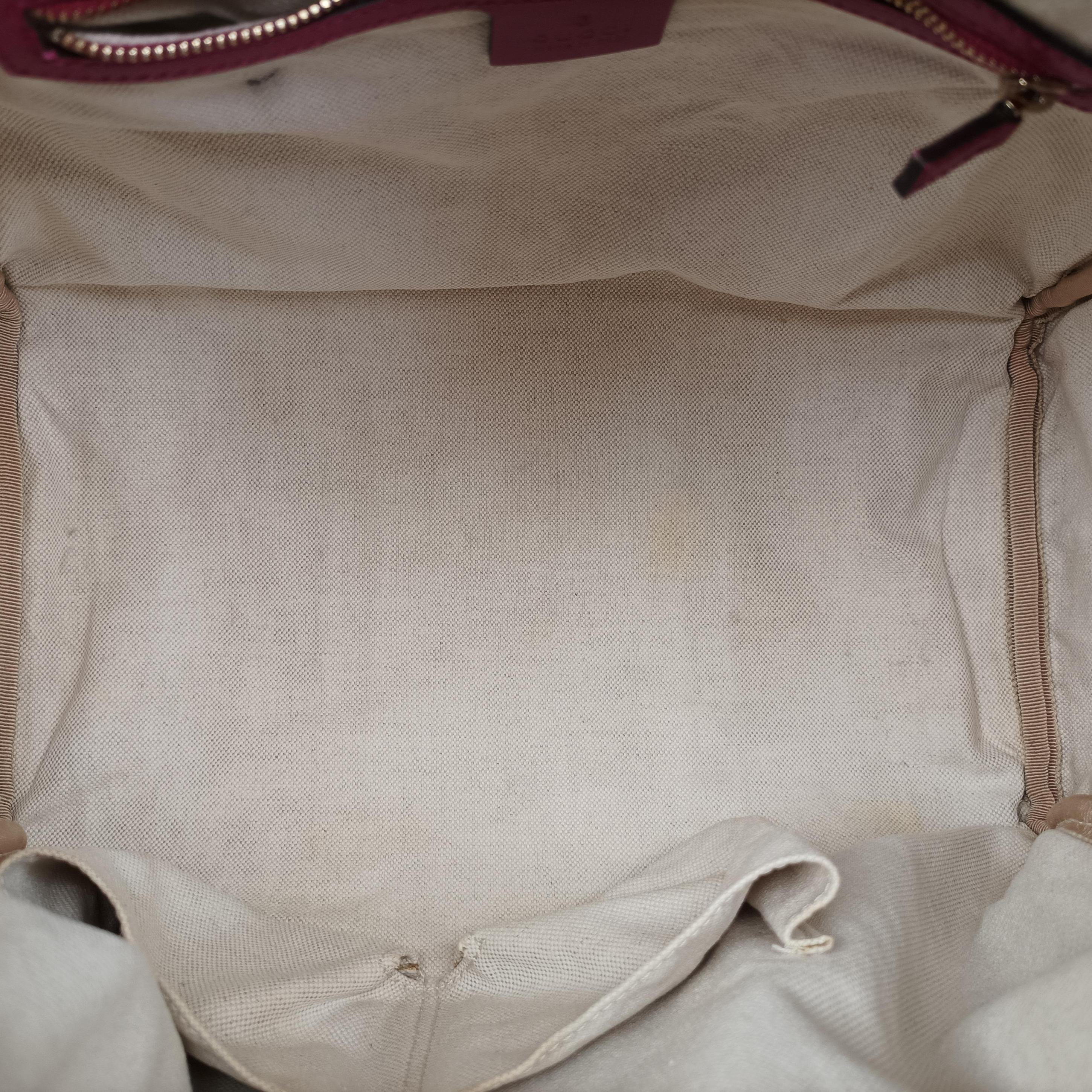Secondhand Gucci Sherry Line beige×rose canvas×leather 247205 handbag | stylenewstar