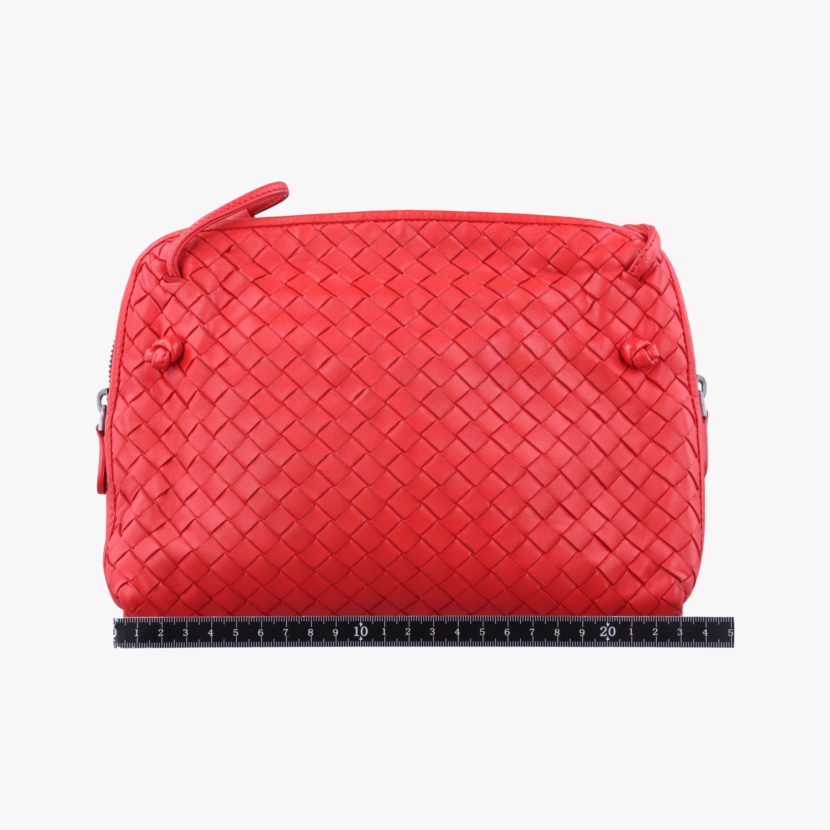 Vintage Bottega Veneta NODINI Intrecciato Red lambskin  shoulderbag | stylenewstar
