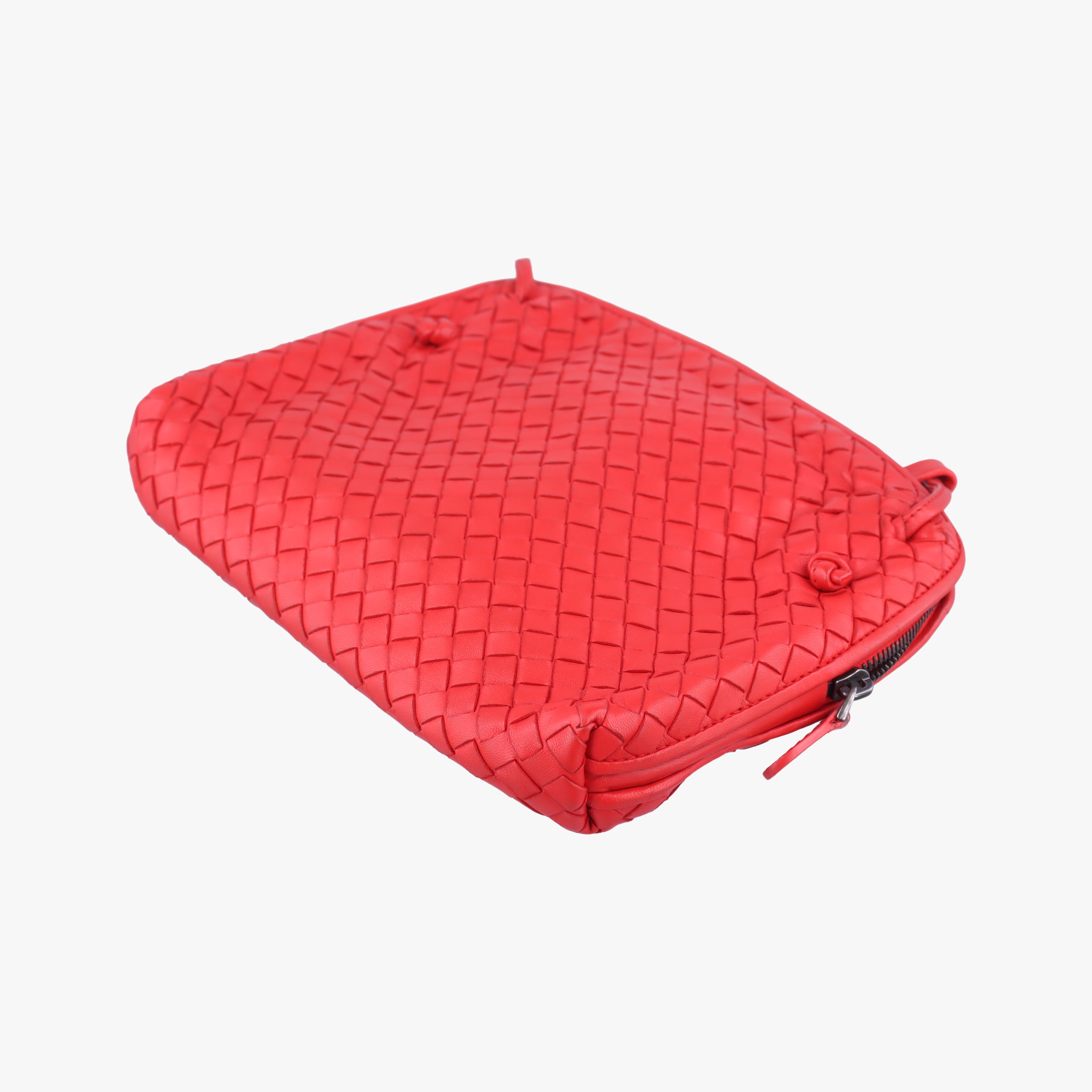 Vintage Bottega Veneta NODINI Intrecciato Red lambskin  shoulderbag | stylenewstar