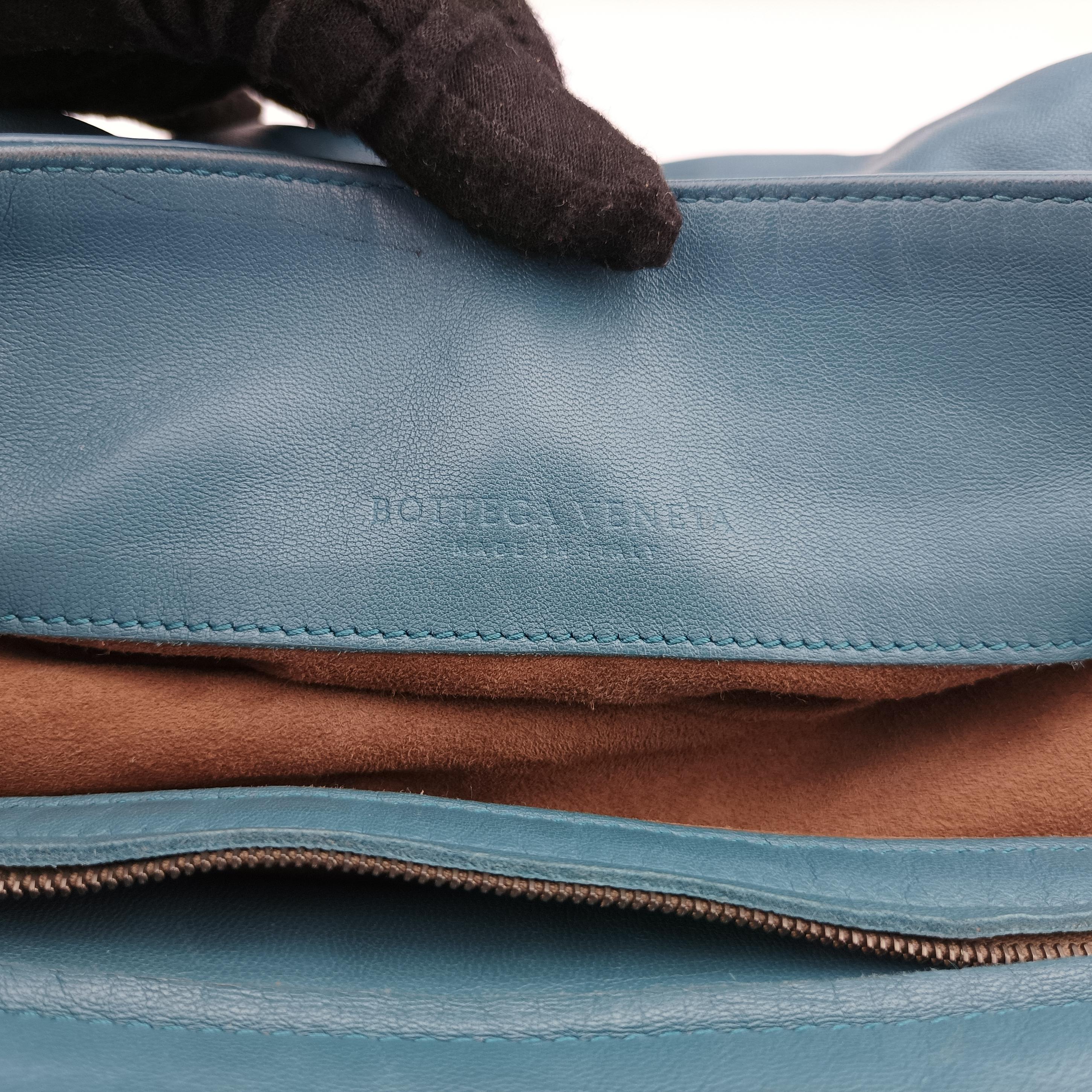 Vintage Bottega Veneta Intrecciato Blue lambskin  shoulderbag | stylenewstar