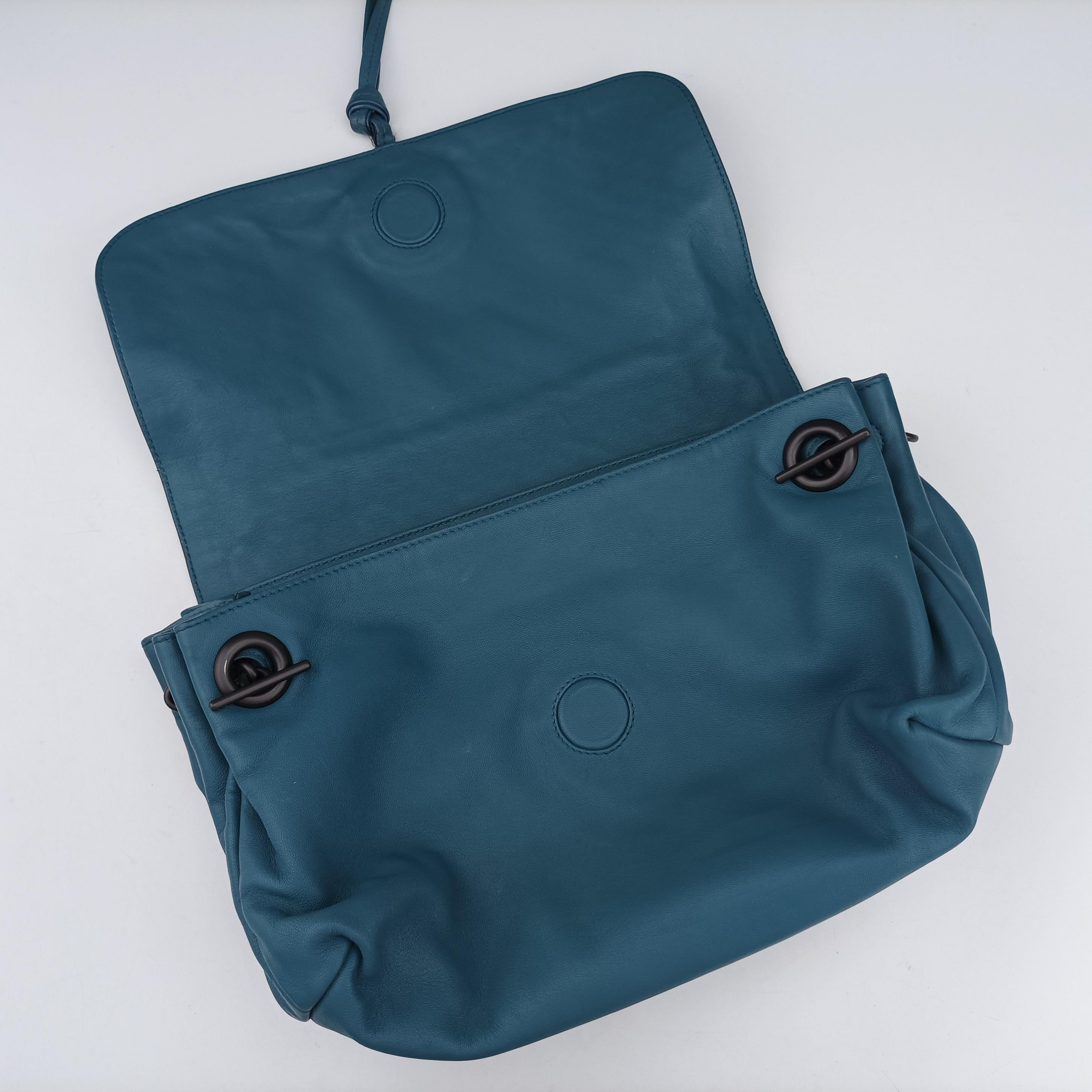 Vintage Bottega Veneta Intrecciato Blue lambskin  shoulderbag | stylenewstar